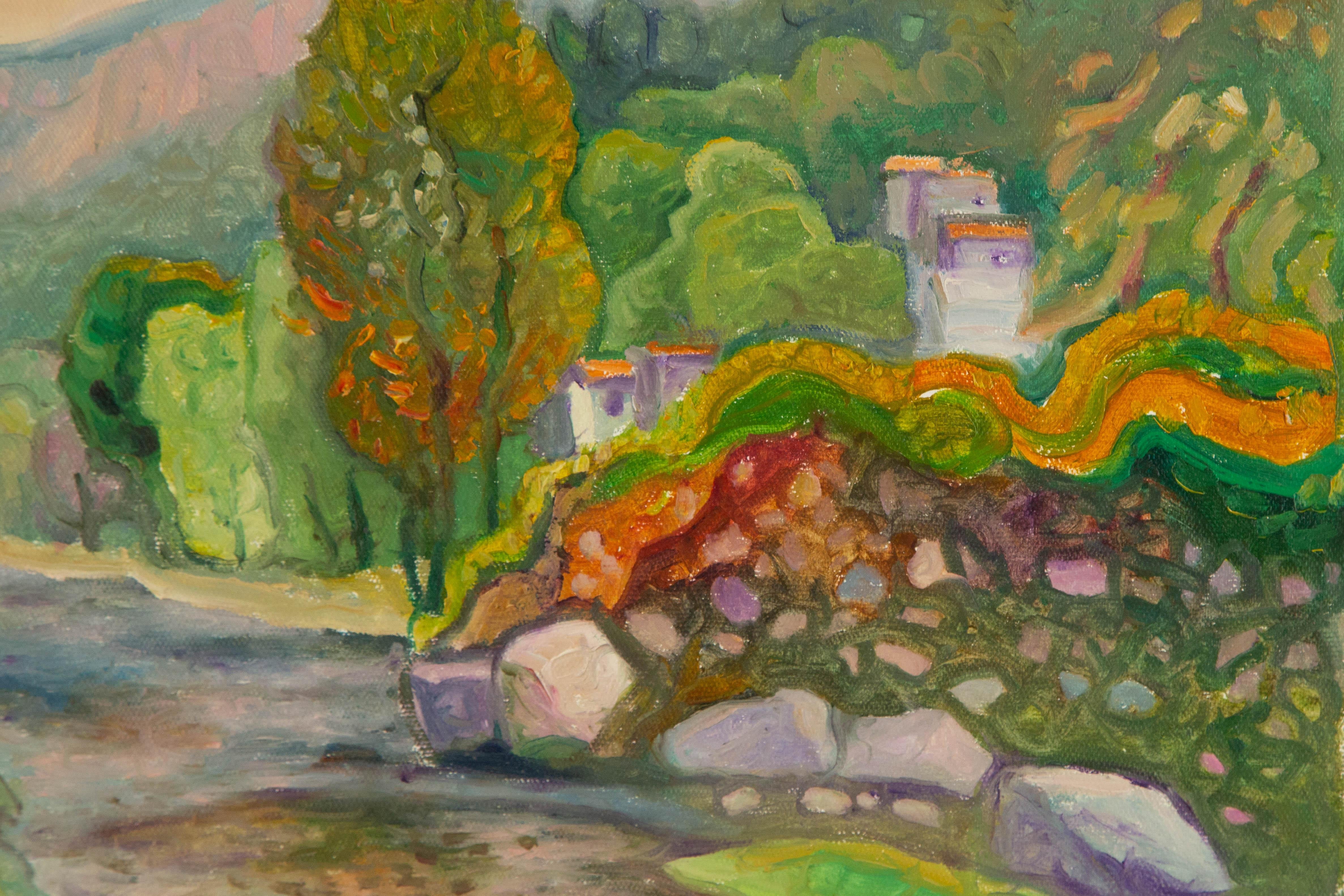 Zengxu Zhao Landscape Original Oil On Canvas 