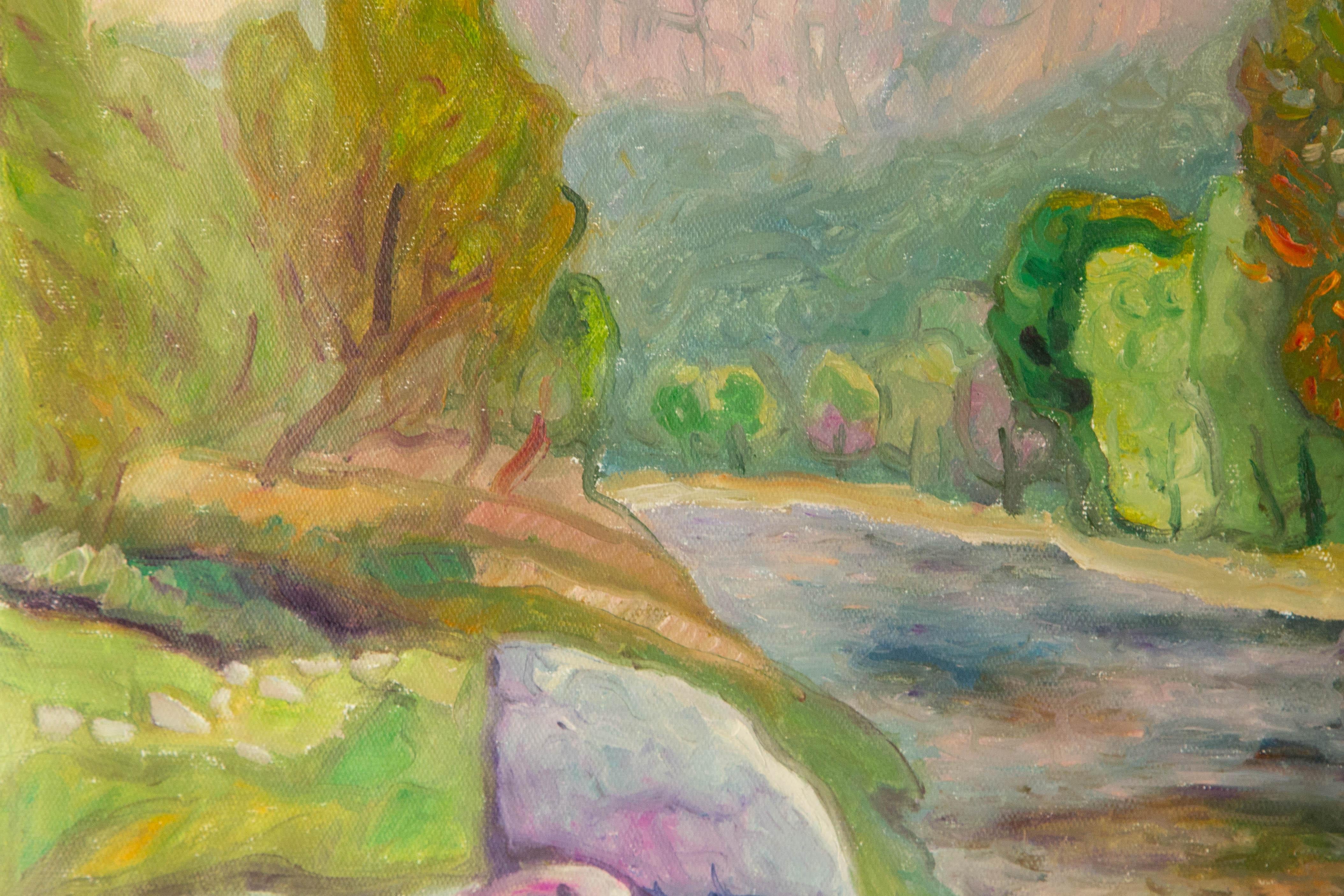 Zengxu Zhao Landscape Original Oil On Canvas 
