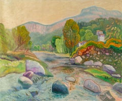 Zengxu Zhao Landschaft Original Öl auf Leinwand "Front Door River"