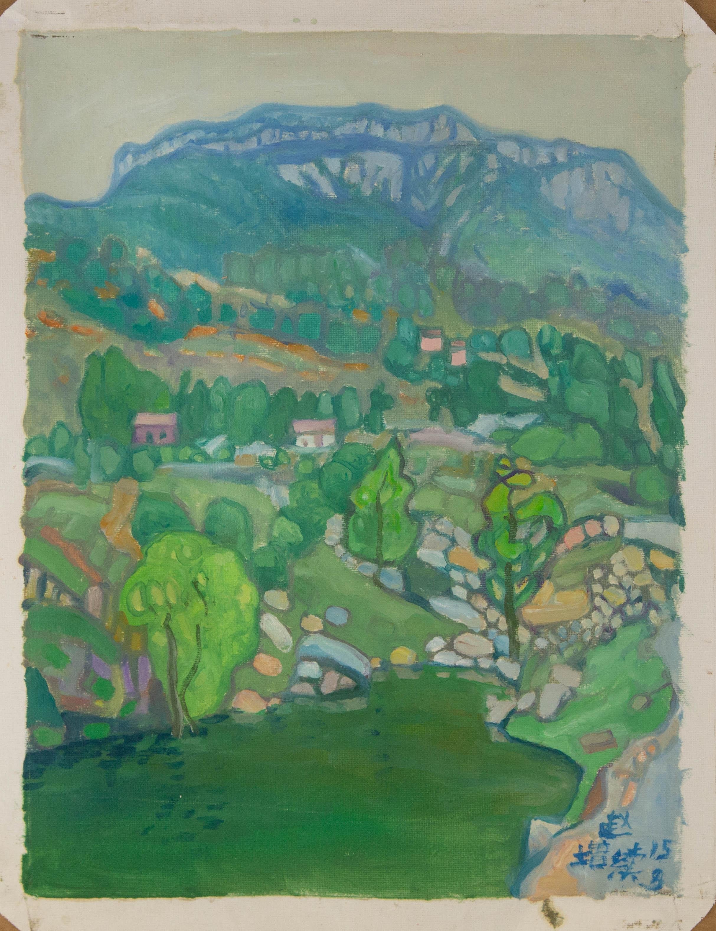 Zengxu Zhao Landscape Original Oil On Canvas 