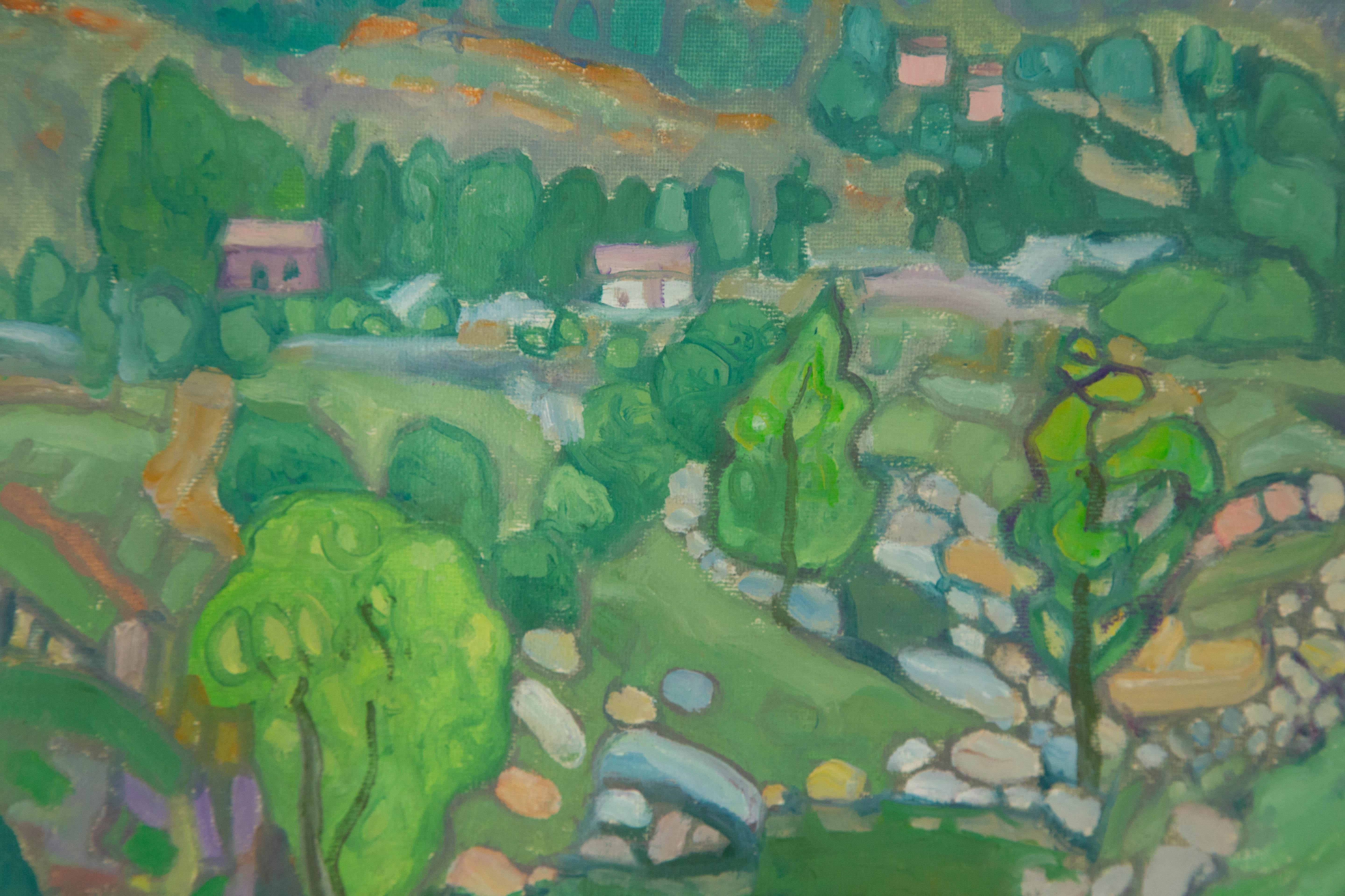 Zengxu Zhao Landscape Original Oil On Canvas 