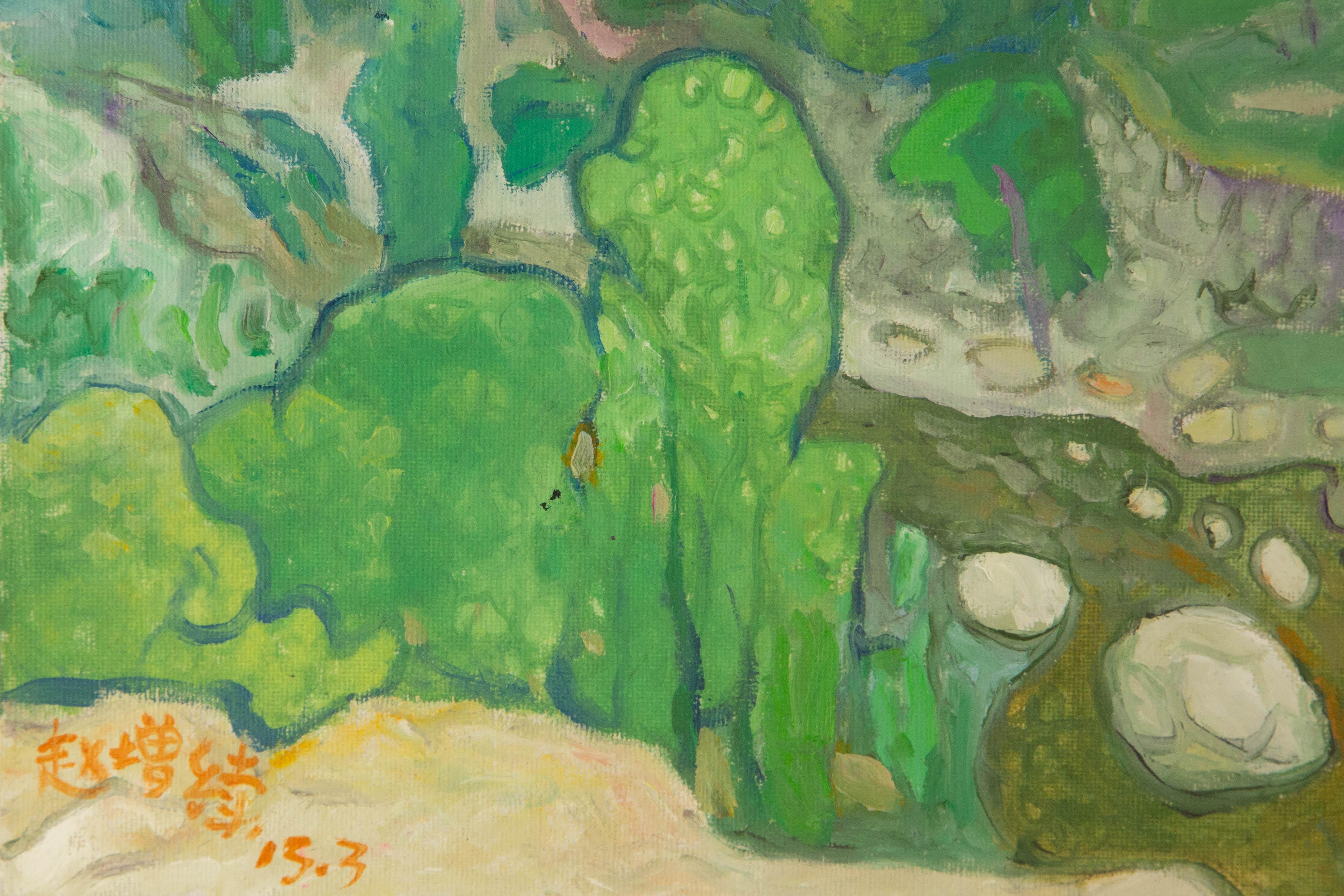 Zengxu Zhao Landschaft Original Öl auf Leinwand 