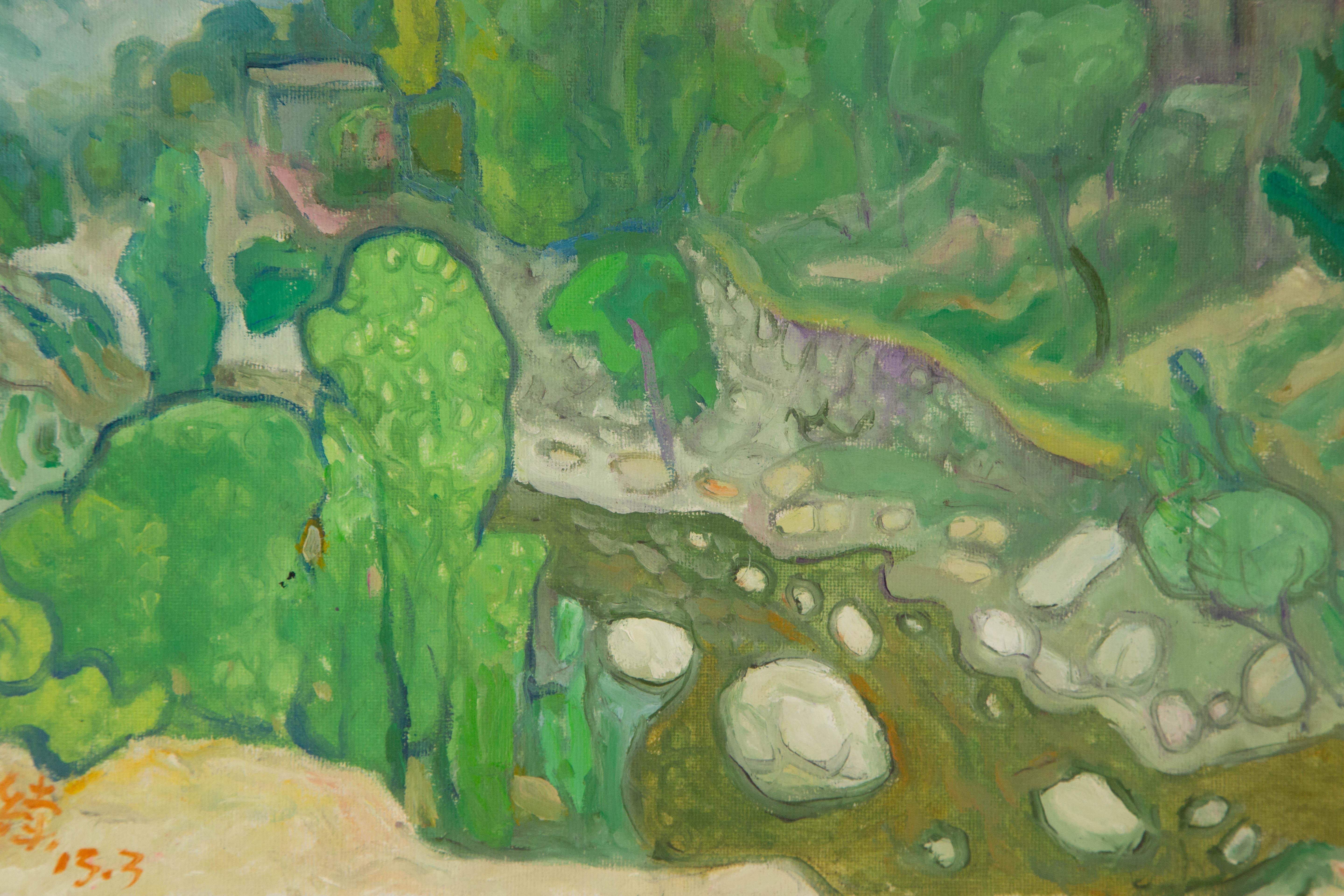 Zengxu Zhao Landschaft Original Öl auf Leinwand 