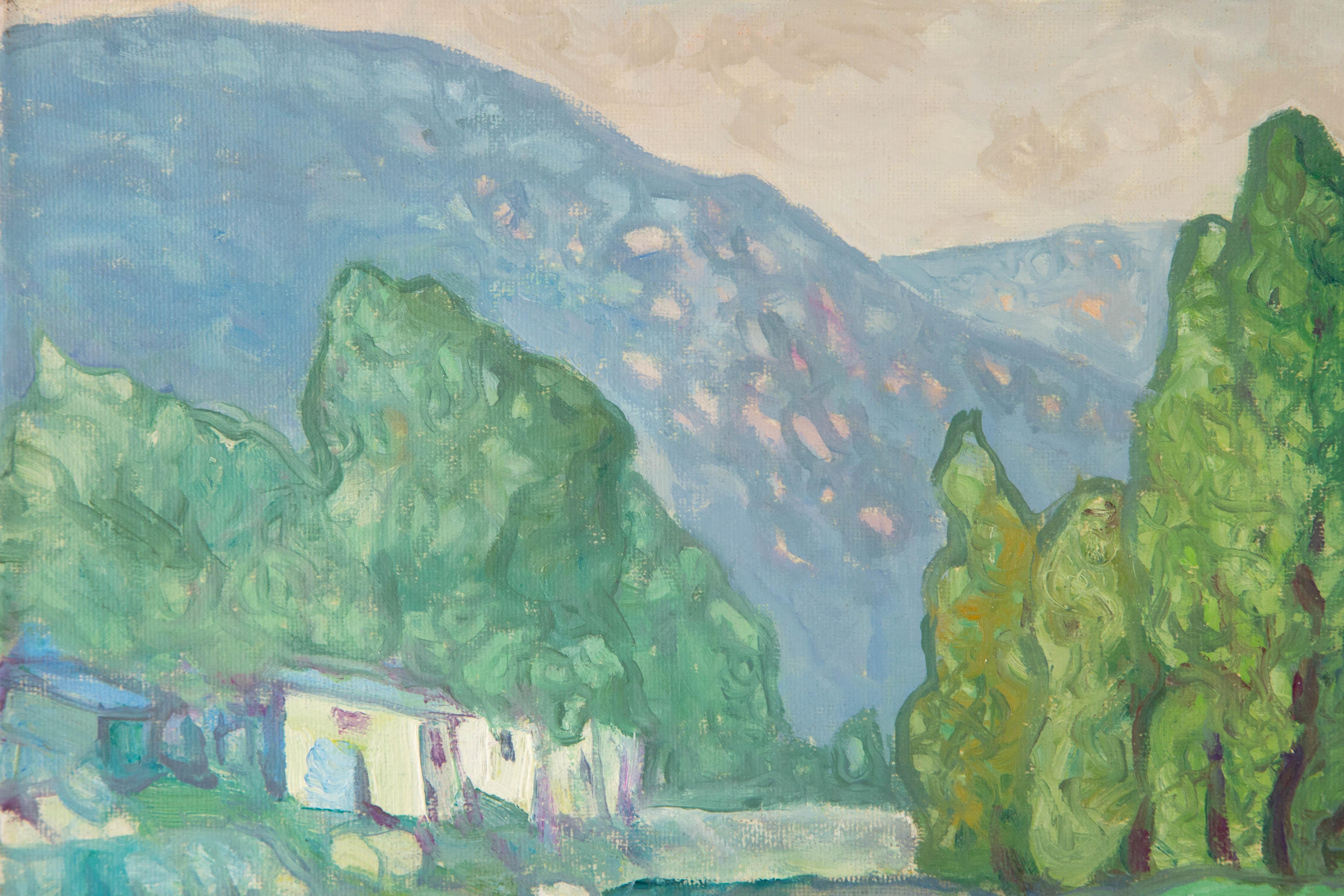 Zengxu Zhao Landscape Original Oil On Canvas 