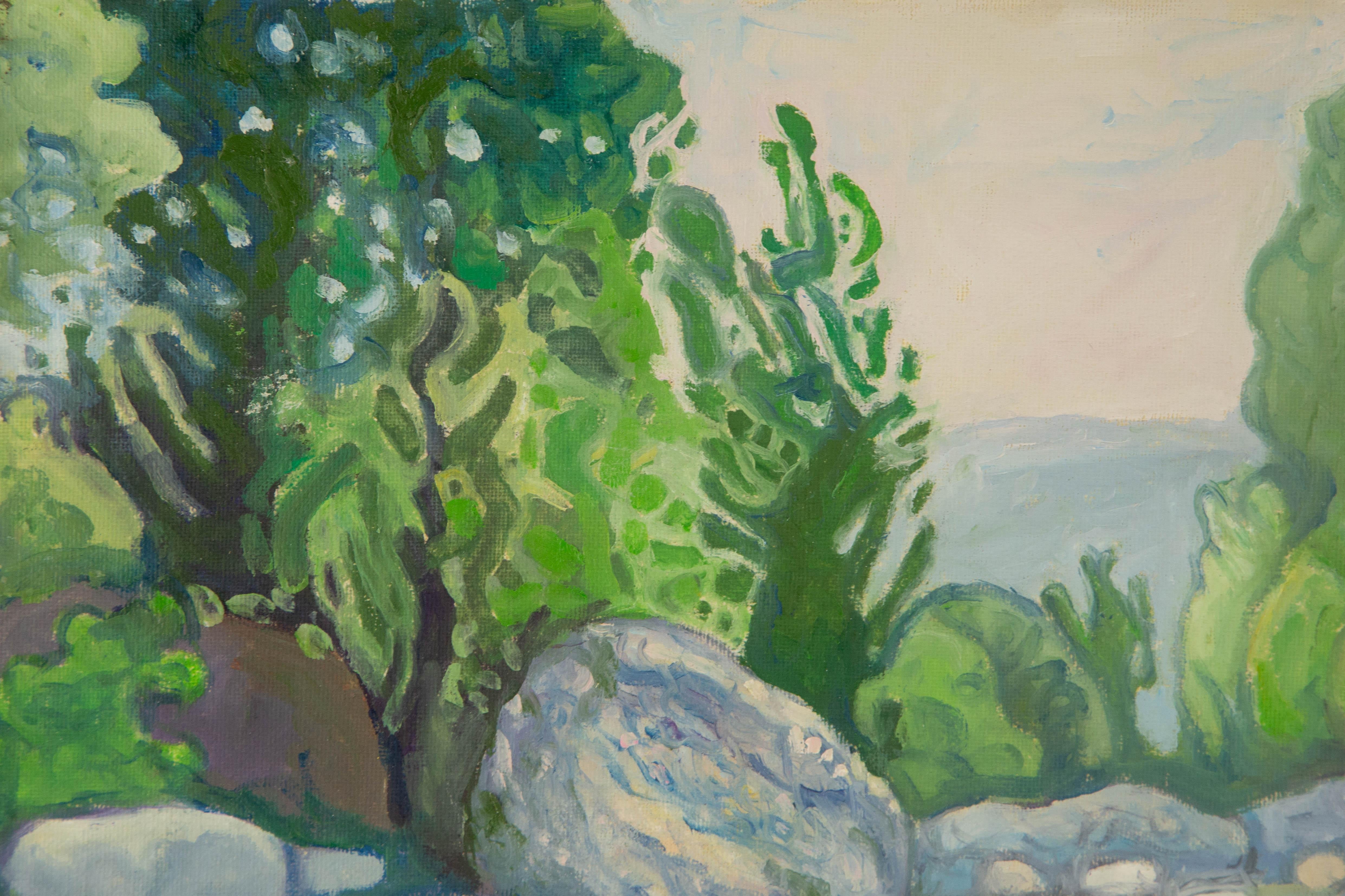 Zengxu Zhao Landscape Original Oil On Canvas 
