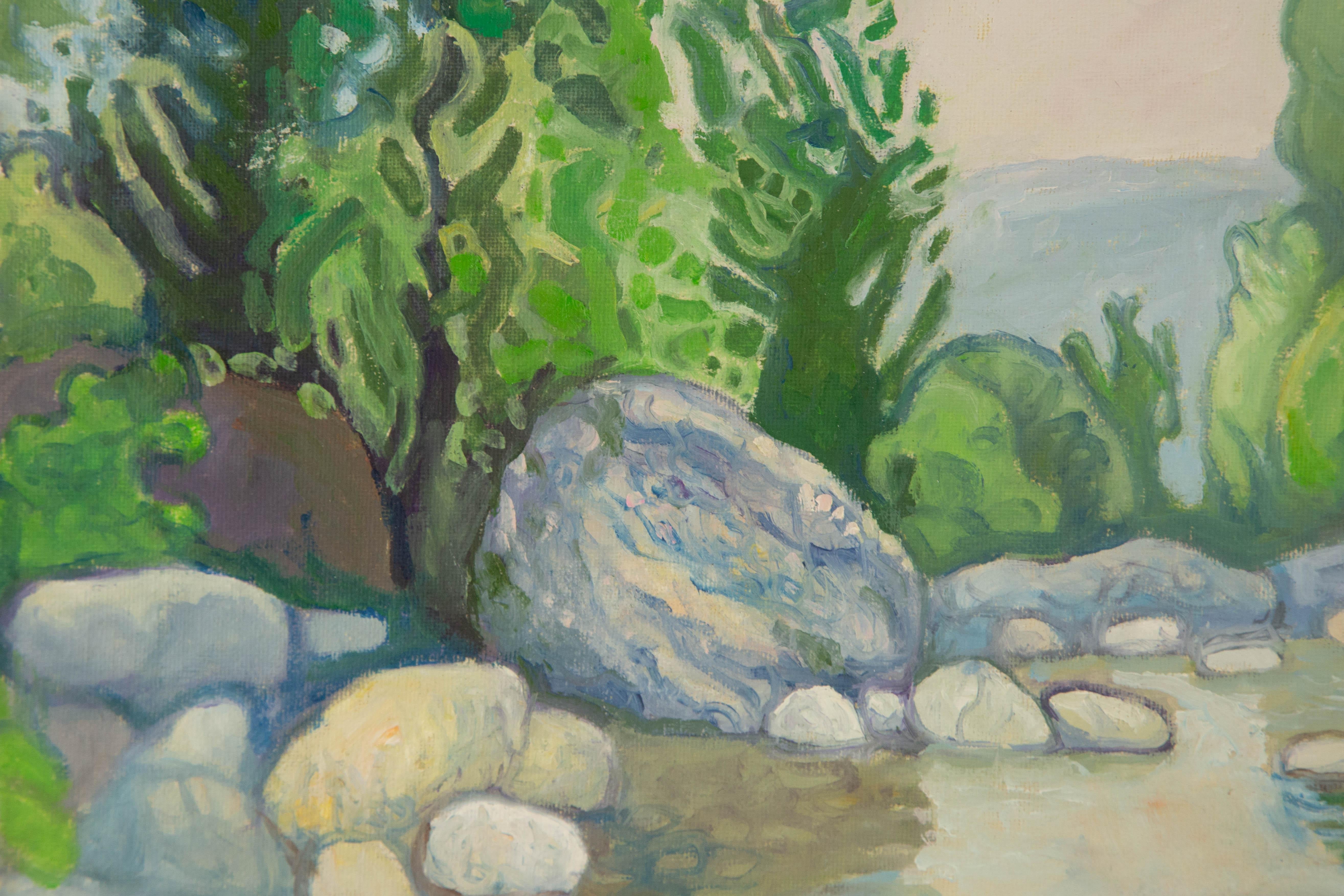 Zengxu Zhao Landscape Original Oil On Canvas 