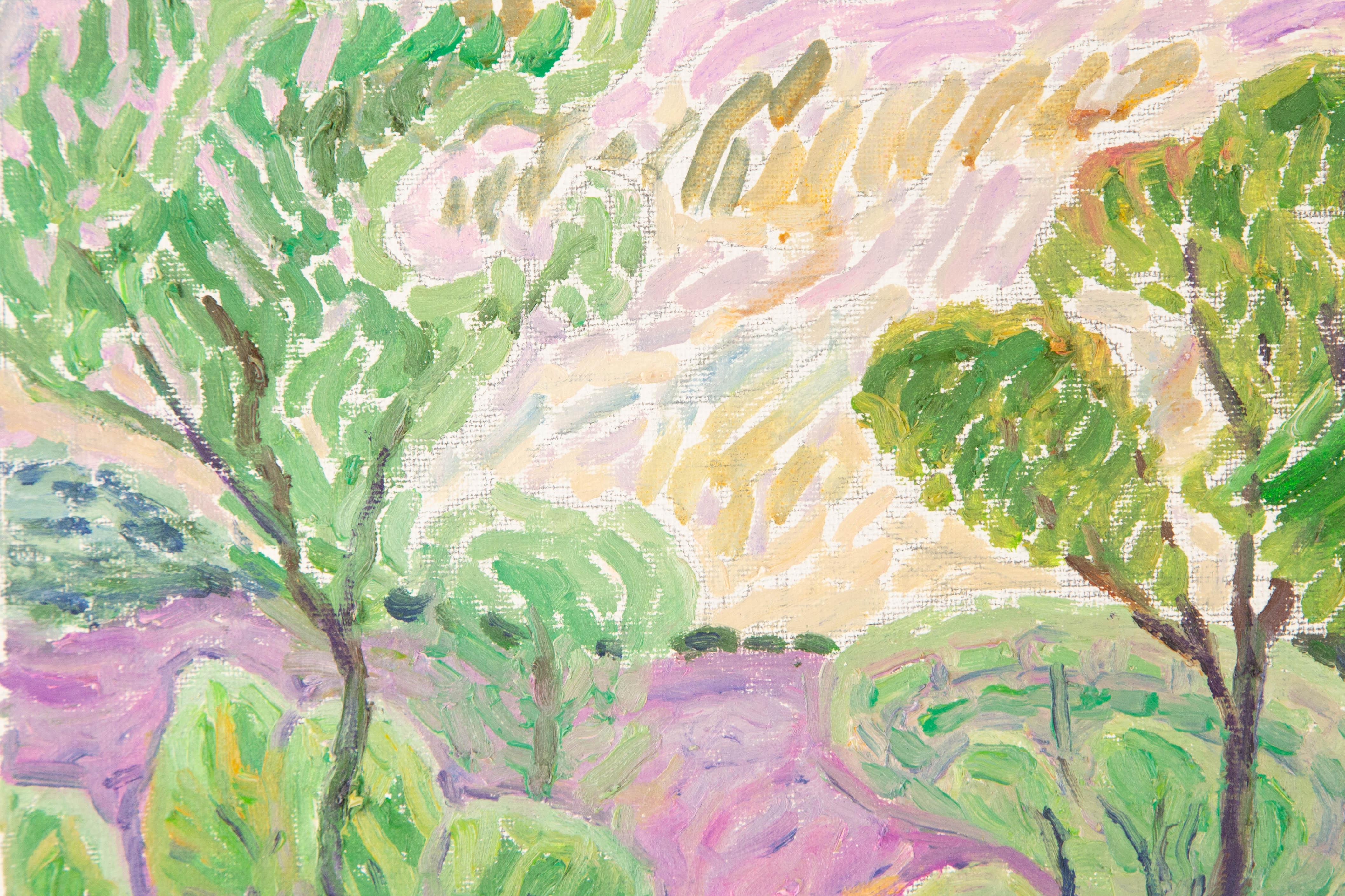 Zengxu Zhao Landschaft Original Öl auf Leinwand 