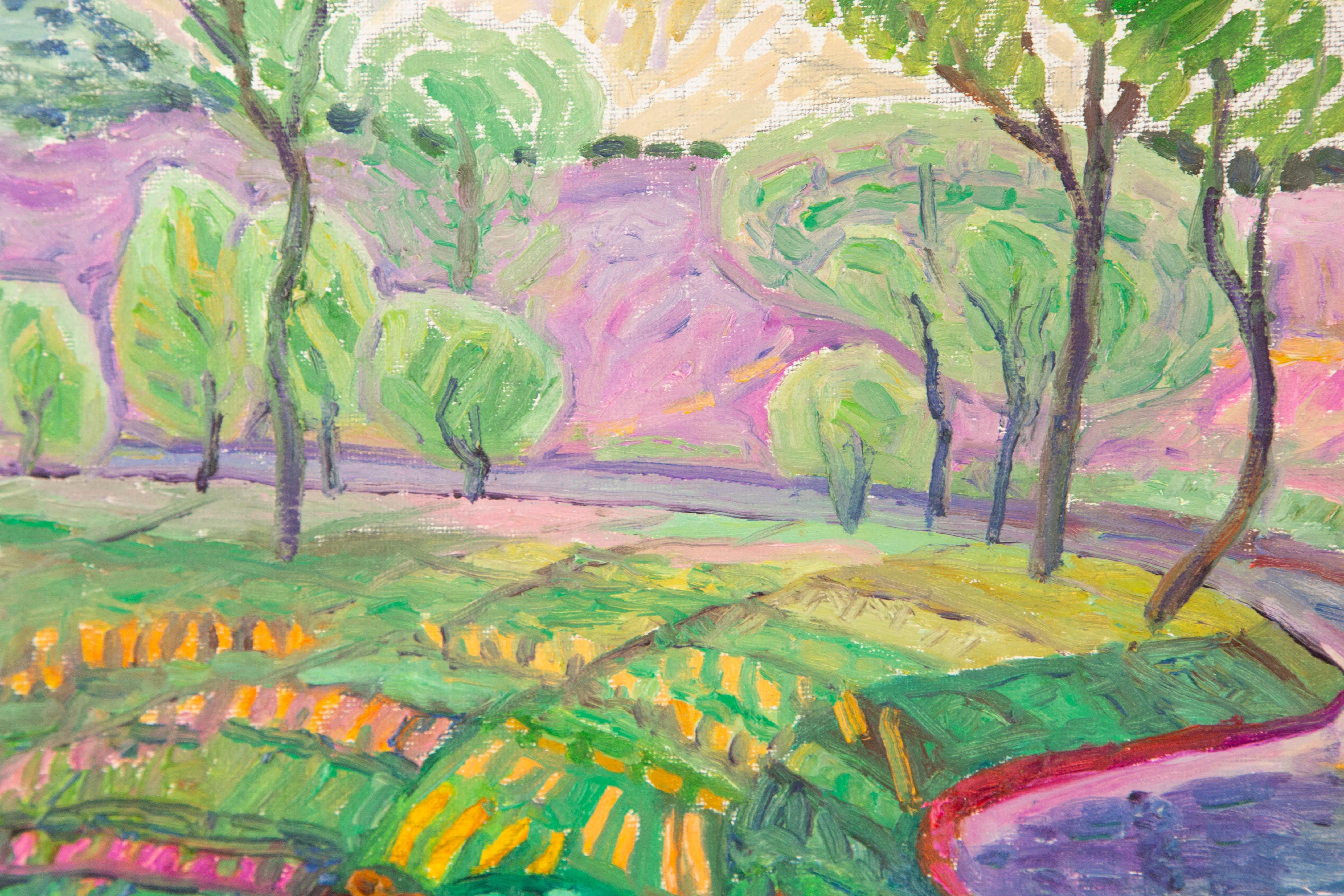 Zengxu Zhao Landschaft Original Öl auf Leinwand 