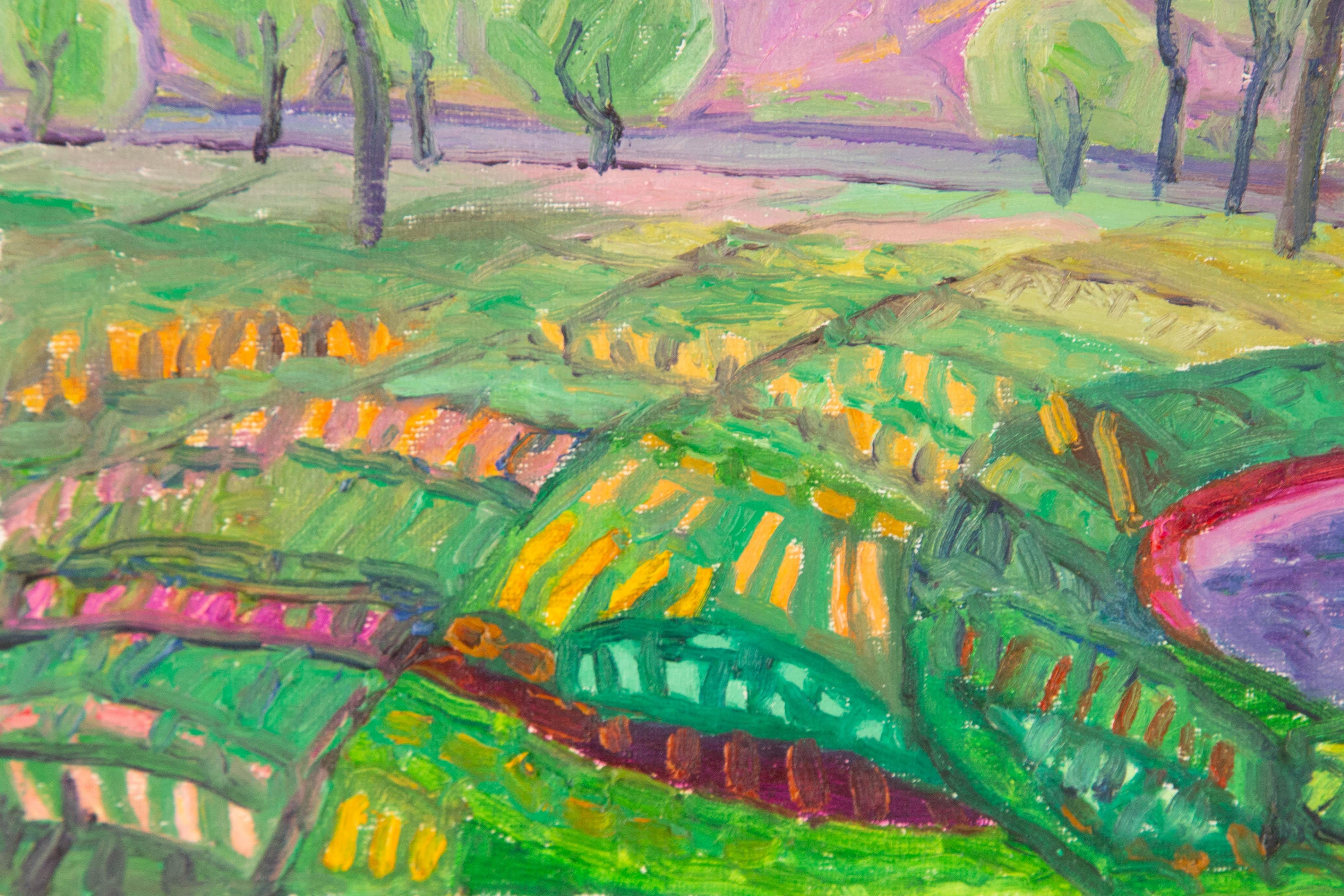 Zengxu Zhao Landschaft Original Öl auf Leinwand 