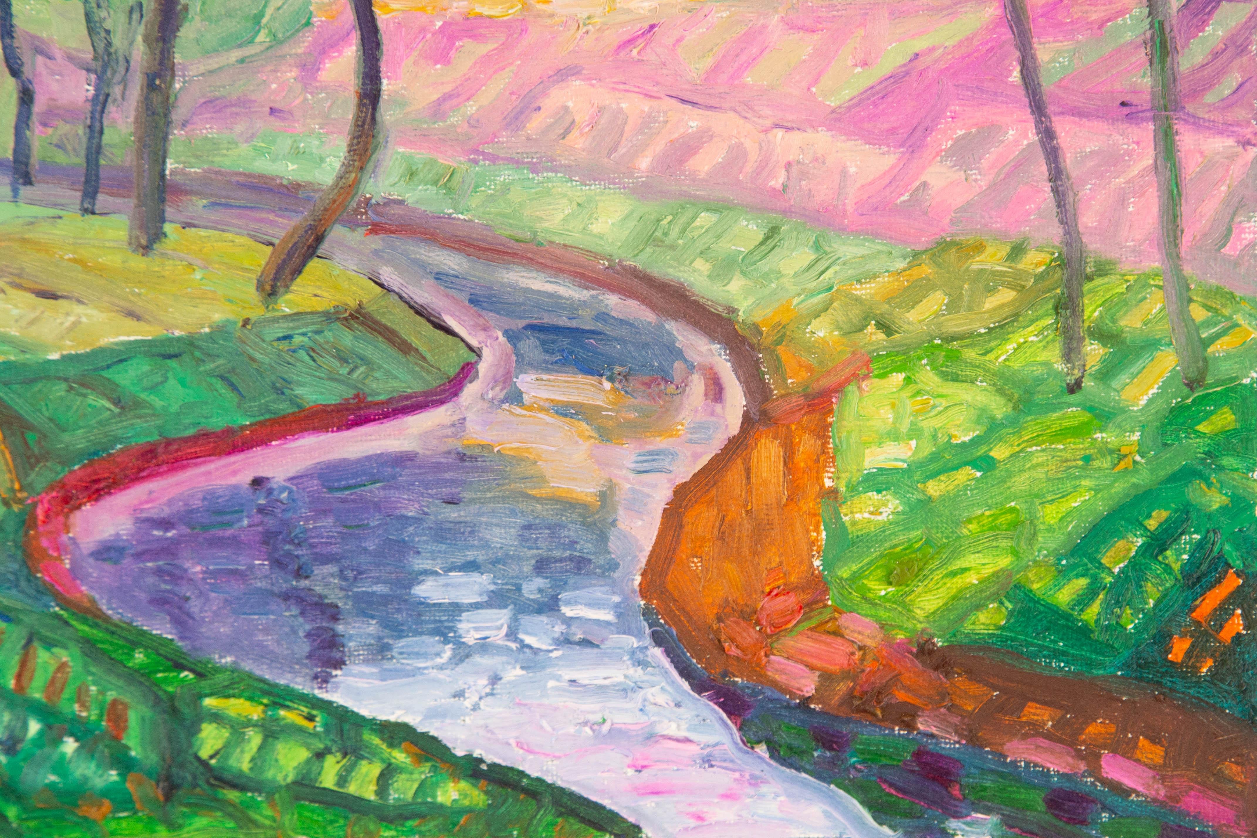 Zengxu Zhao Landschaft Original Öl auf Leinwand 