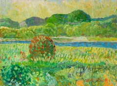 Zengxu Zhao Landscape Original Oil On Canvas "Summer in the Wetland"