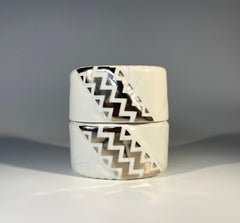 Zenit, Royal Copenhagen Pure White Porcelain and Silver Lidded Pot #5575