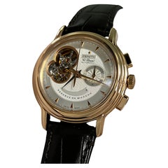 Zenith 18.0240.4021/01.C495 Chronomaster T Open 18K Rose Gold Leather Strap Box