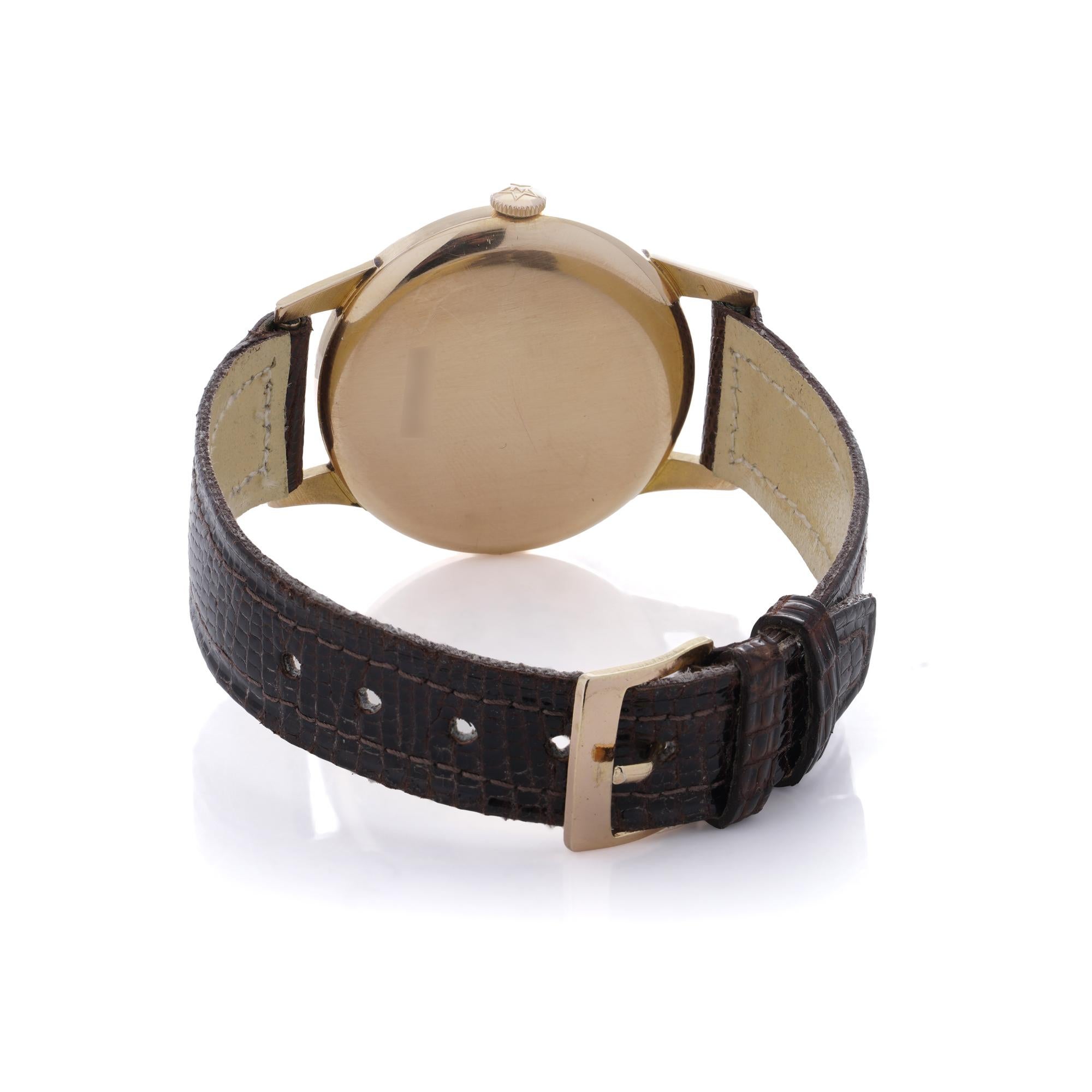 Men's Zenith 18kt Gold Manual Wind Watch For Sale