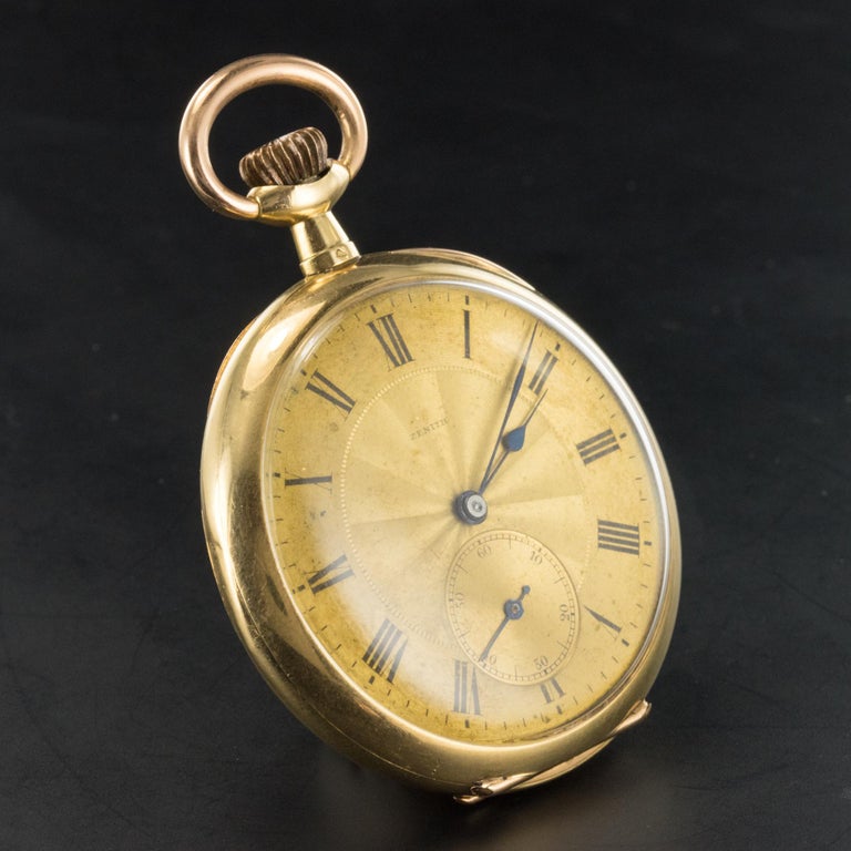 Zenith 1900s Yellow and Rose Gold Pocket Watch at 1stDibs zenith gold