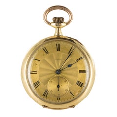 Antique Zenith 1900s Yellow and Rose Gold Pocket Watch