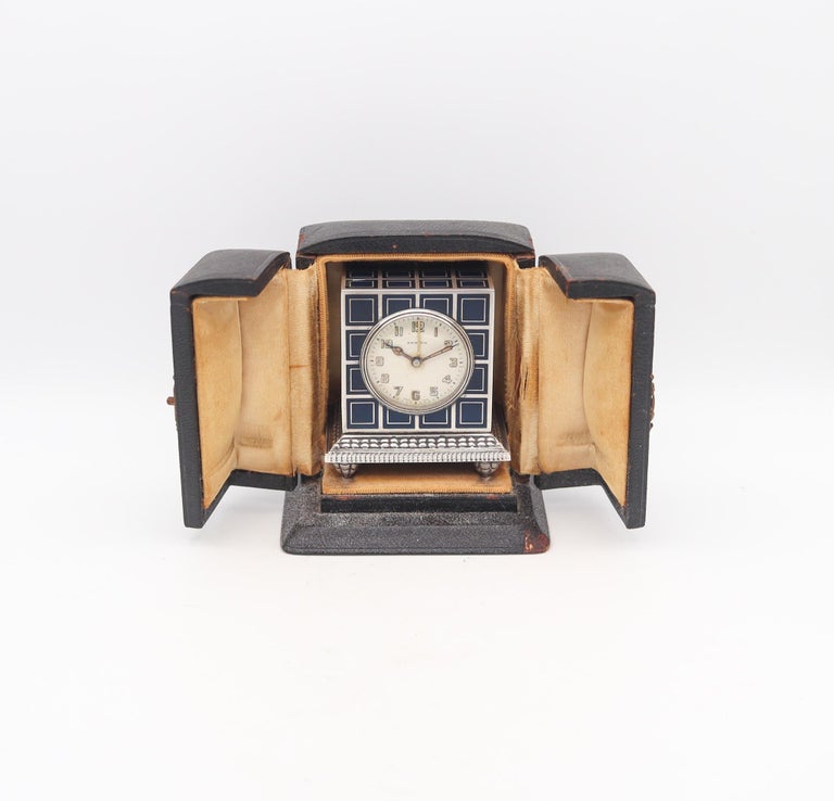 Montre Gousset Vintage ZENITH Avec Alarme - Mécanique Manuelle, émail Blanc, Boîtier Acier Noir - Années 1900-1909 - Occasion Très Bon état