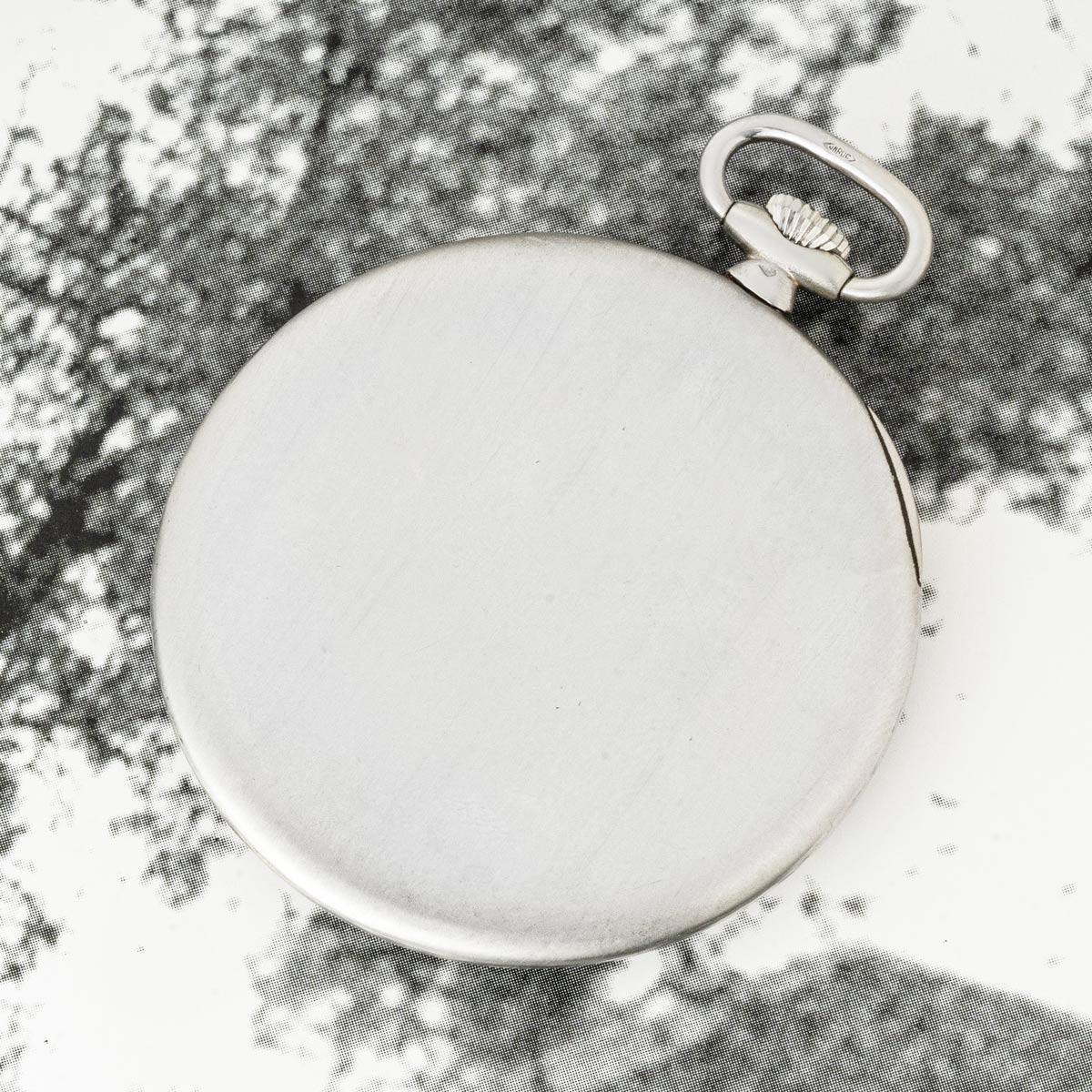 Zenith. A Rare Slim Platinum Art Deco Pocket Watch C1920 For Sale 2