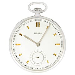 Zenith. Raro reloj de bolsillo Art Déco Slim de platino de 1920