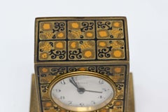 Zenith Alarm Enamelled Bronze Dore Traveller Clock