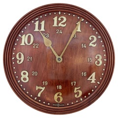Zenith Art Deco Oak Wall Clock
