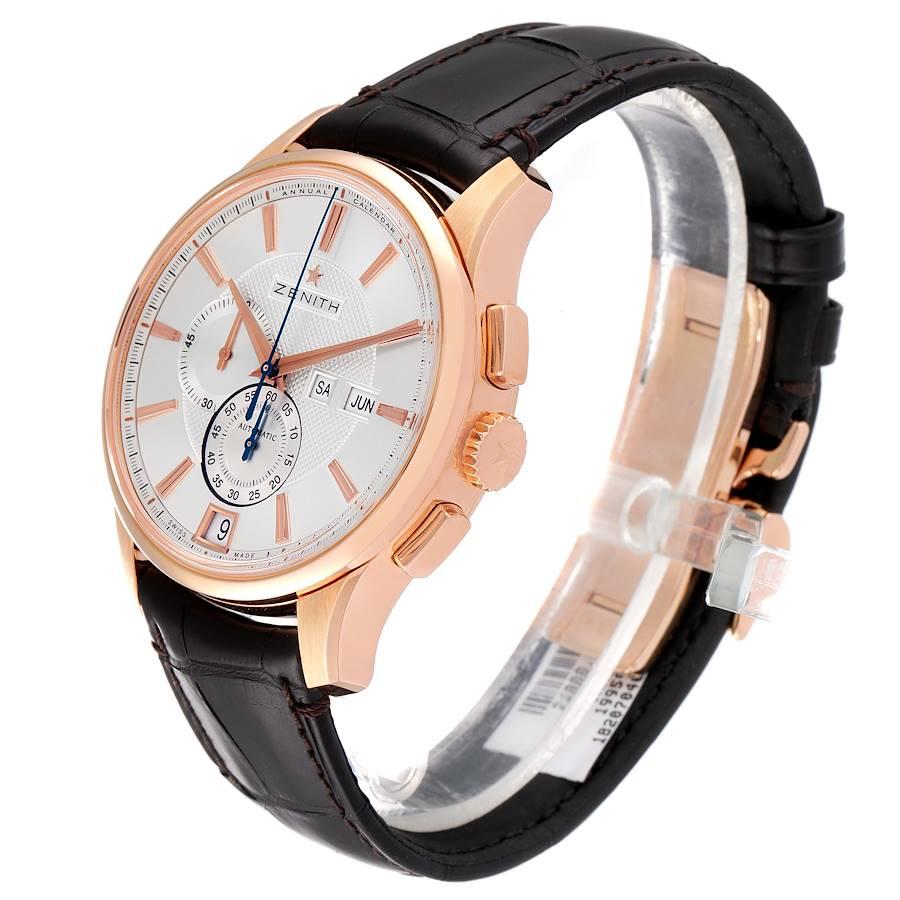 Zenith Captain Winsor Annual Calendar Rose Gold Mens Watch 18.2070.4054 Unworn Pour hommes en vente