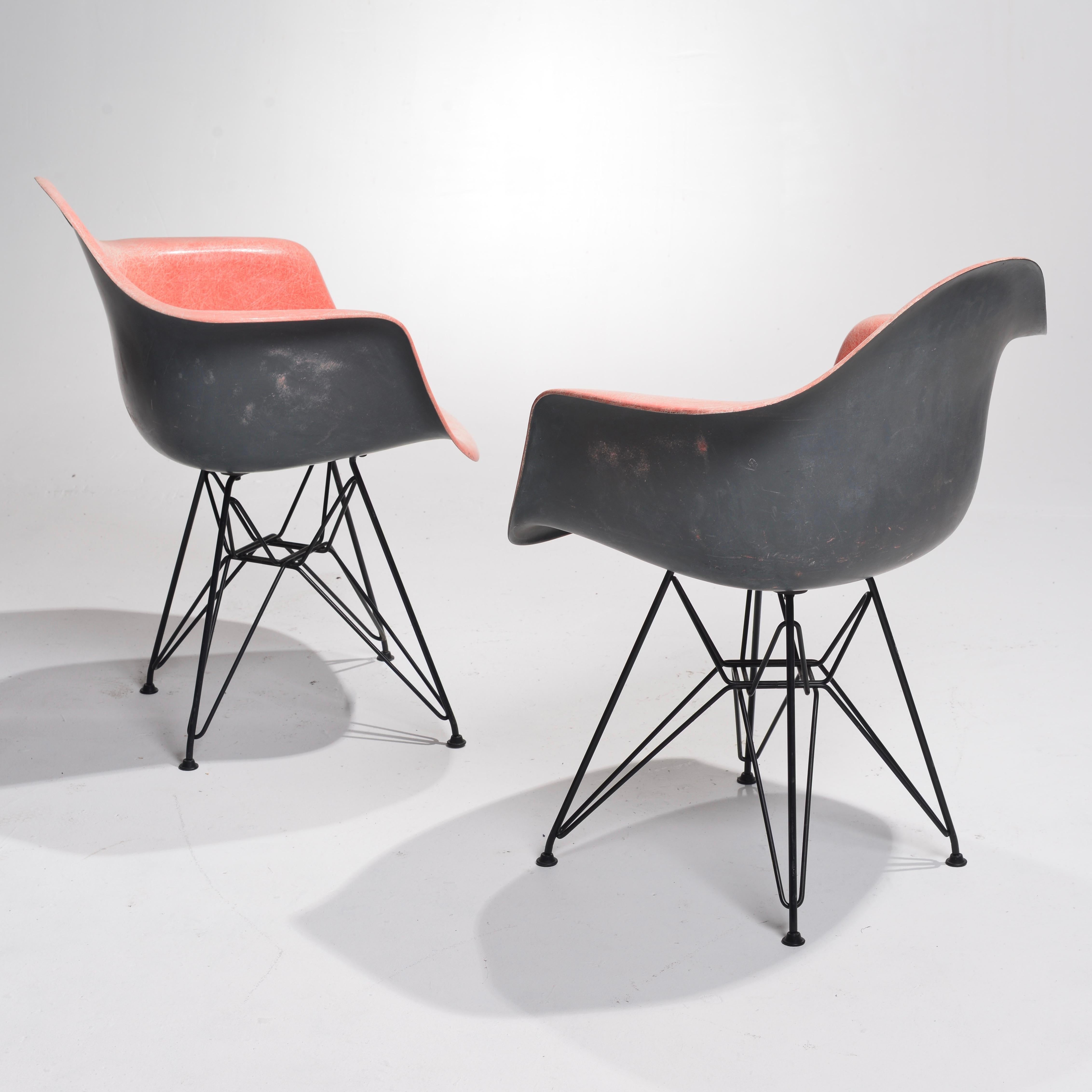 Molded Zenith Charles Eames DAR Fiberglass Shell Chairs For Sale