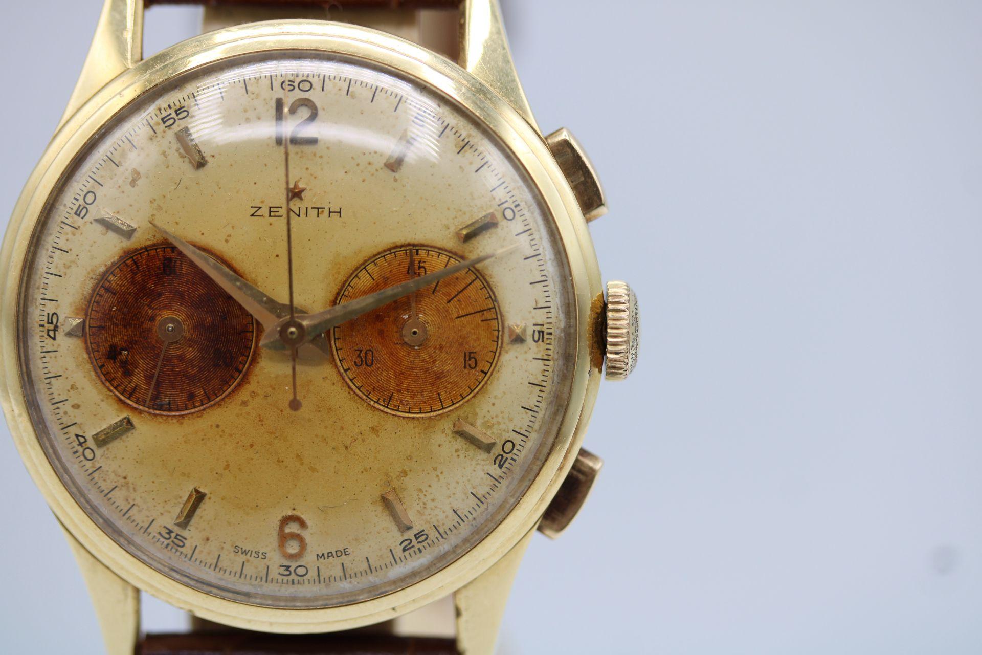 Zenith Chronograph 18ct Cal 156.17 For Sale 6