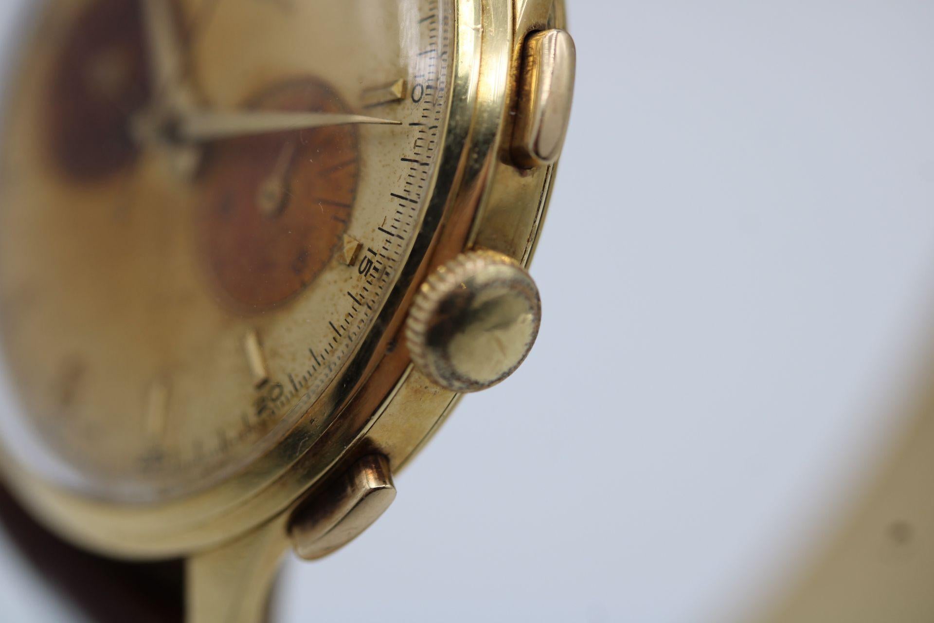 Zenith Chronograph 18ct Cal 156.17 For Sale 3