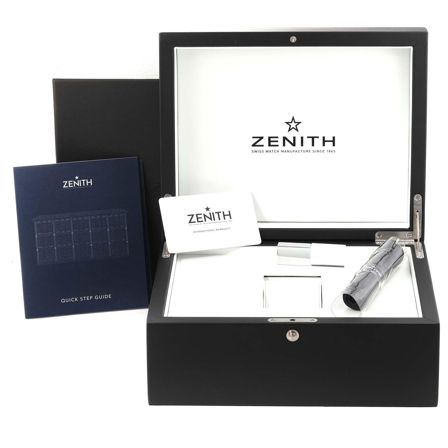Zenith Chronomaster Sport 41mm Steel Mens Watch 03.3100.3600 Box Card For Sale 5