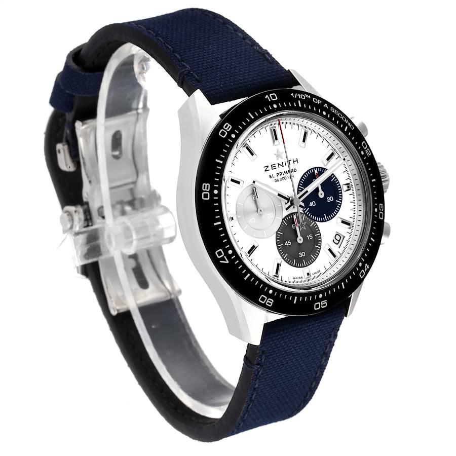 Zenith Chronomaster Sport Steel Mens Watch 03.3100.3600 Box Card In Excellent Condition For Sale In Atlanta, GA