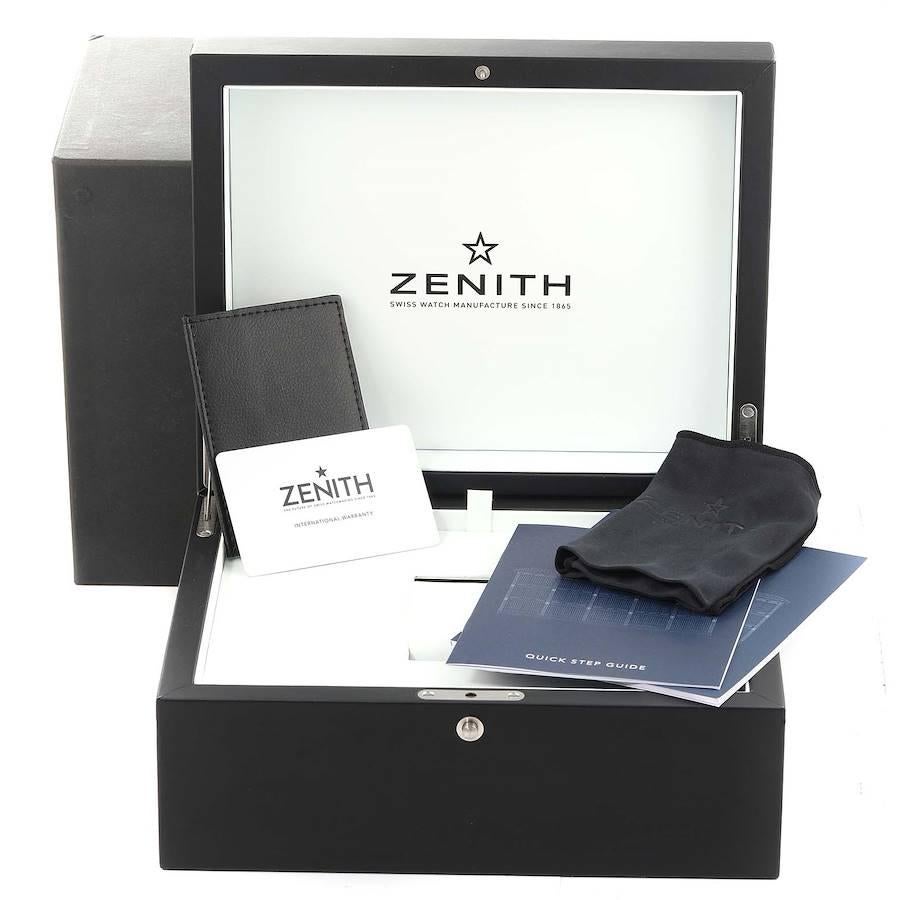 Zenith Chronomaster Sport Steel Mens Watch 03.3100.3600 Box Card For Sale 5