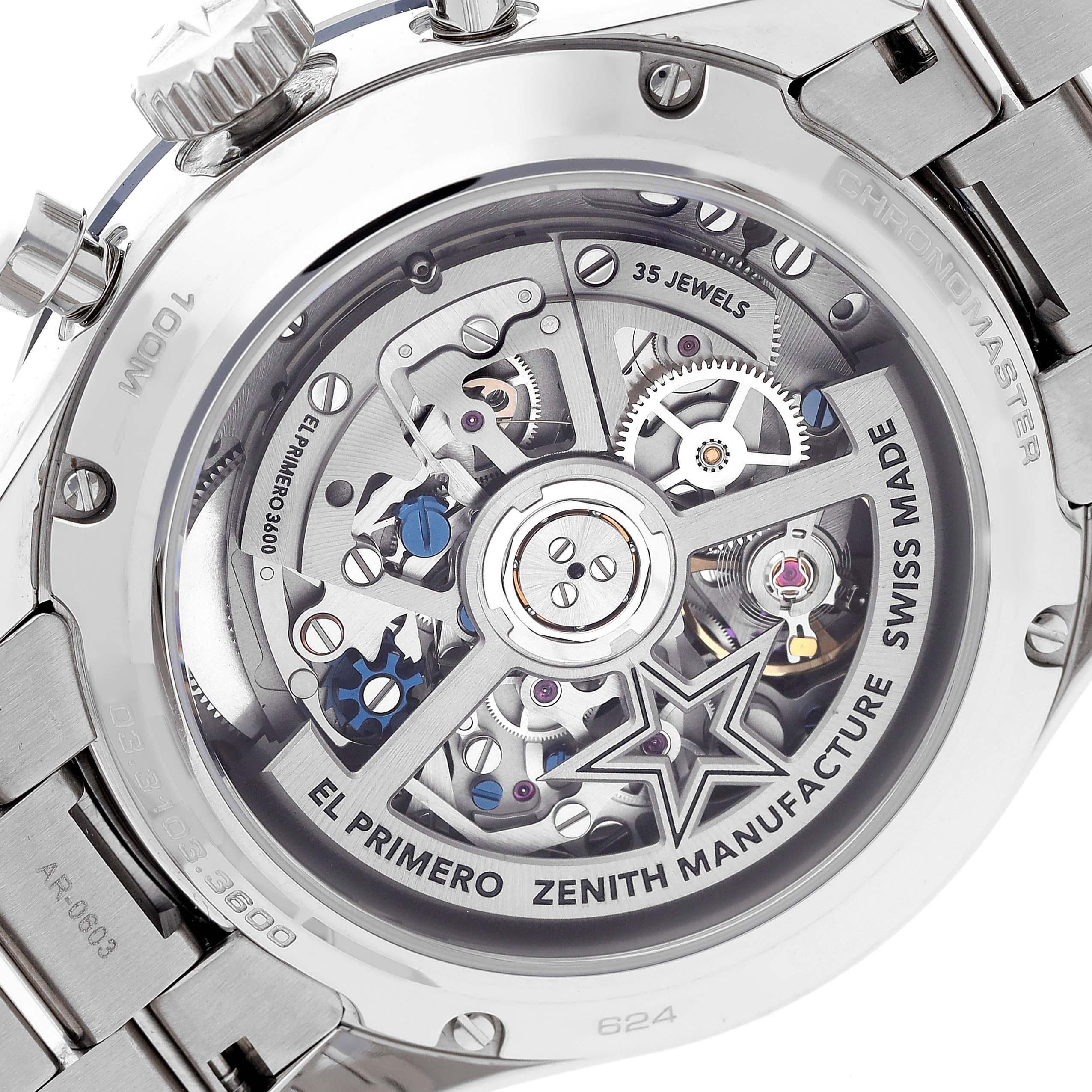 Zenith Chronomaster Sport 41mm Steel Mens Watch 03.3103.3600 Box Card 1