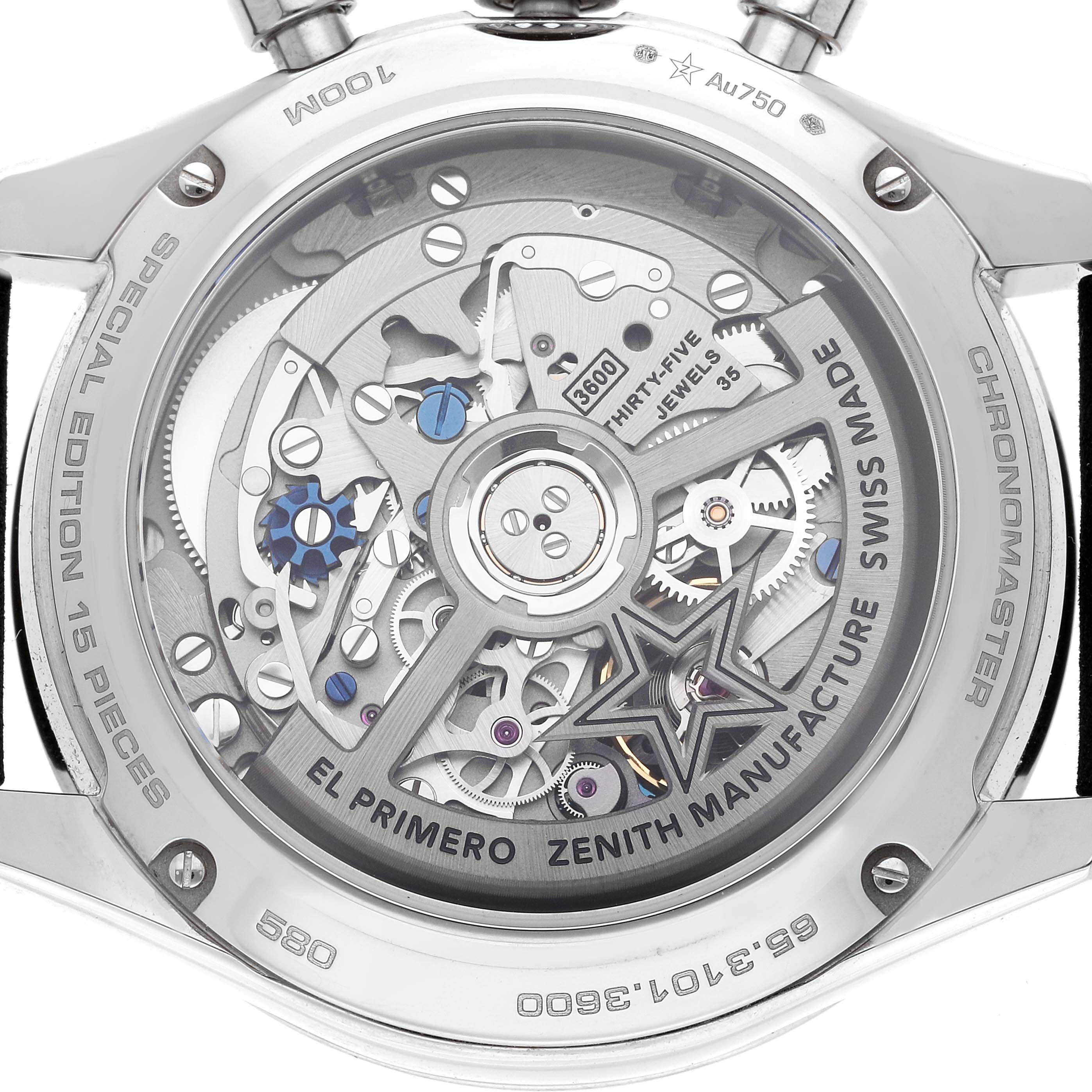 Zenith Chronomaster Sport Limited Edition White Gold Watch 65.3101.3600 Box Card For Sale 6