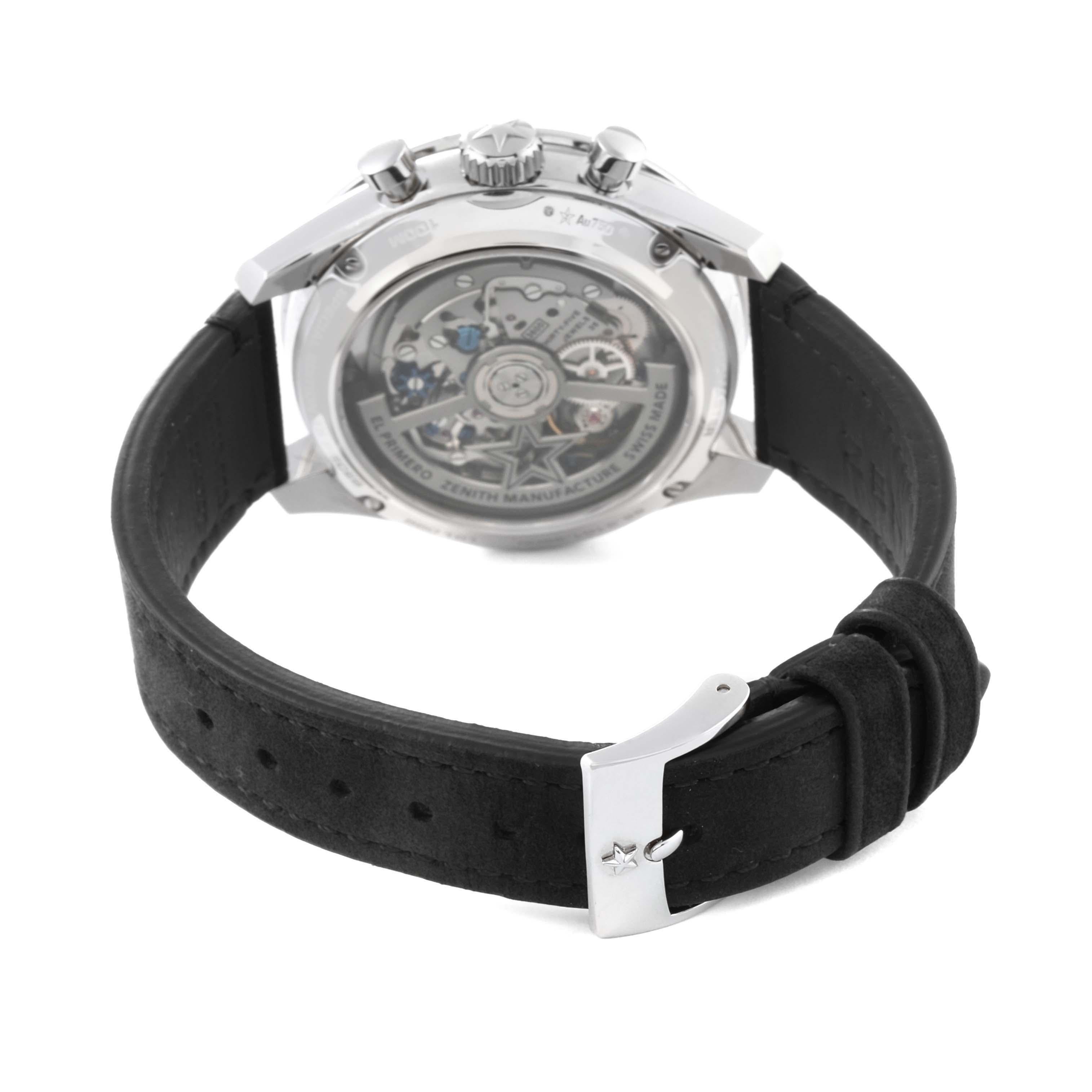 Men's Zenith Chronomaster Sport Limited Edition White Gold Watch 65.3101.3600 Box Card For Sale