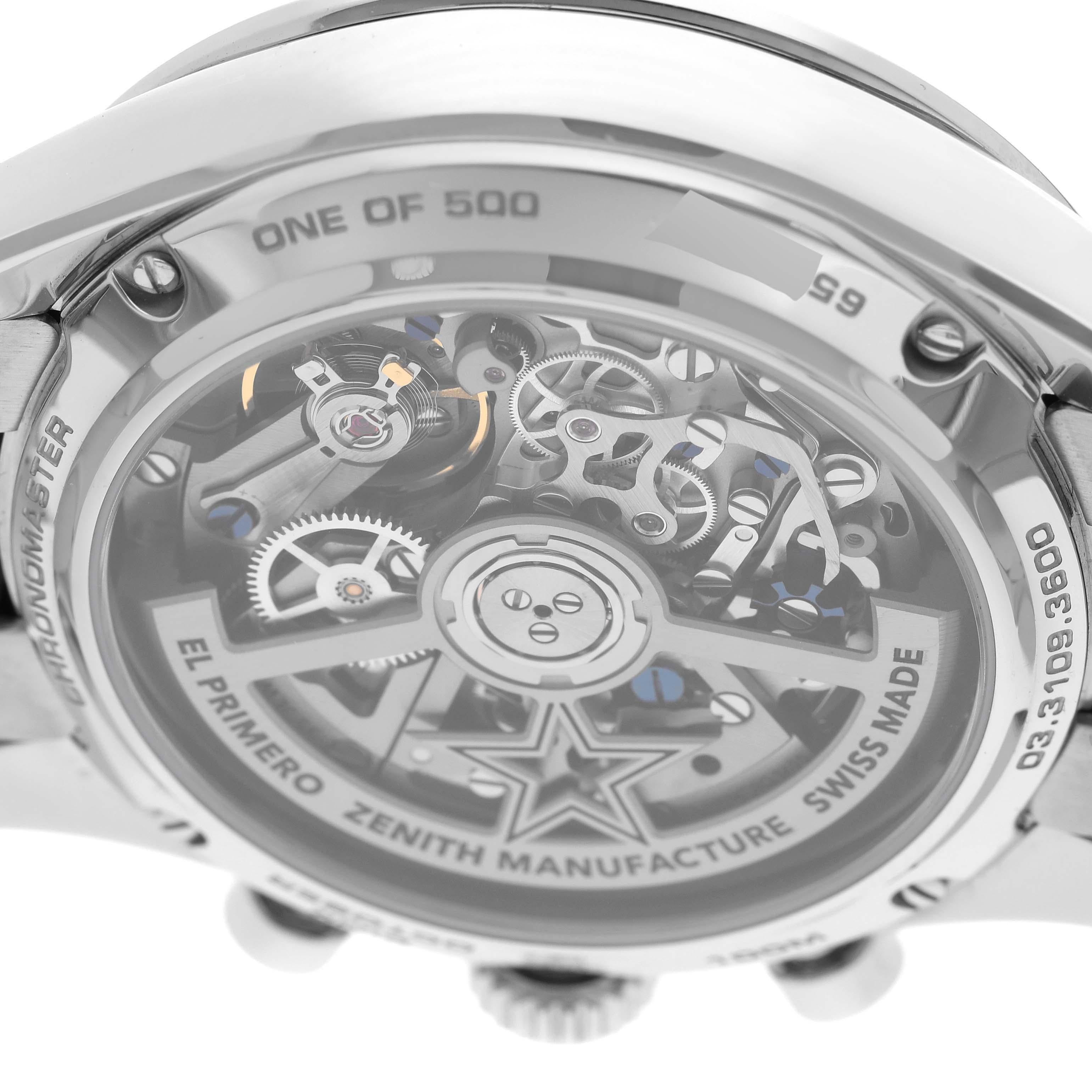 Zenith Chronomaster Sport Pink Limited Edition Steel Watch 03.3109.3600 Unworn 1
