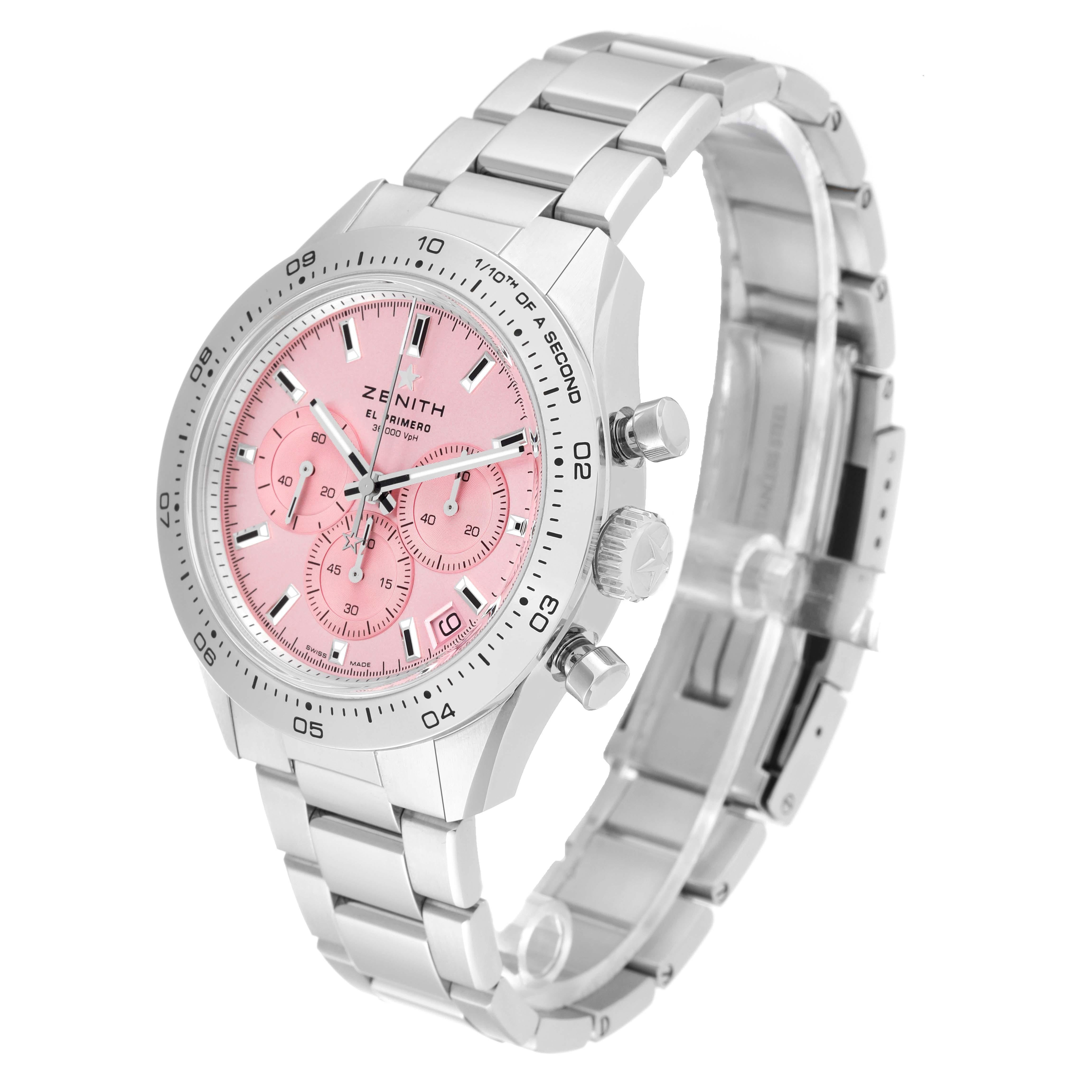 Zenith Chronomaster Sport Pink Limited Edition Steel Watch 03.3109.3600 Unworn 3