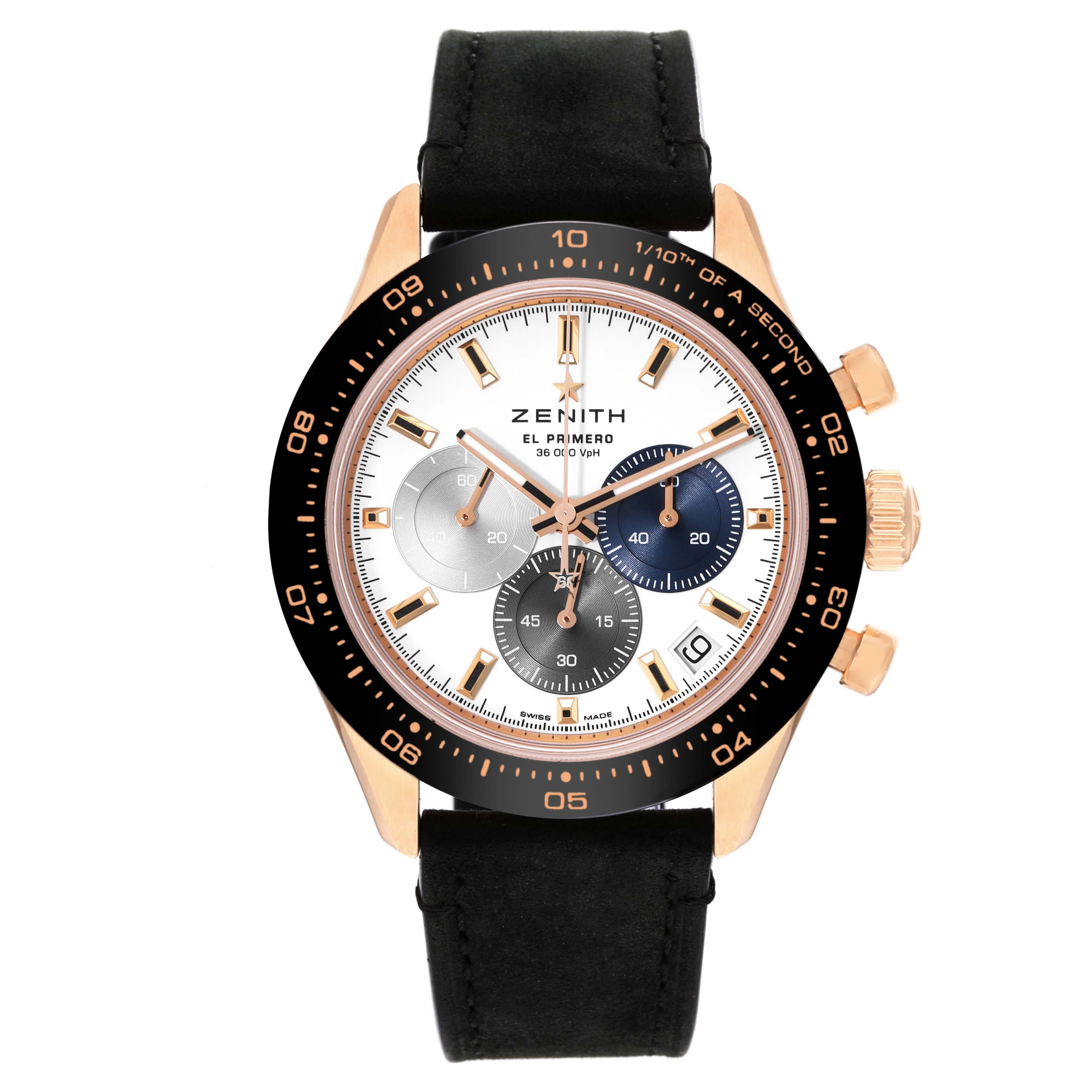 Zenith Chronomaster Sport Rose Gold Mens Watch 18.3100.3600 Box Card For Sale 3