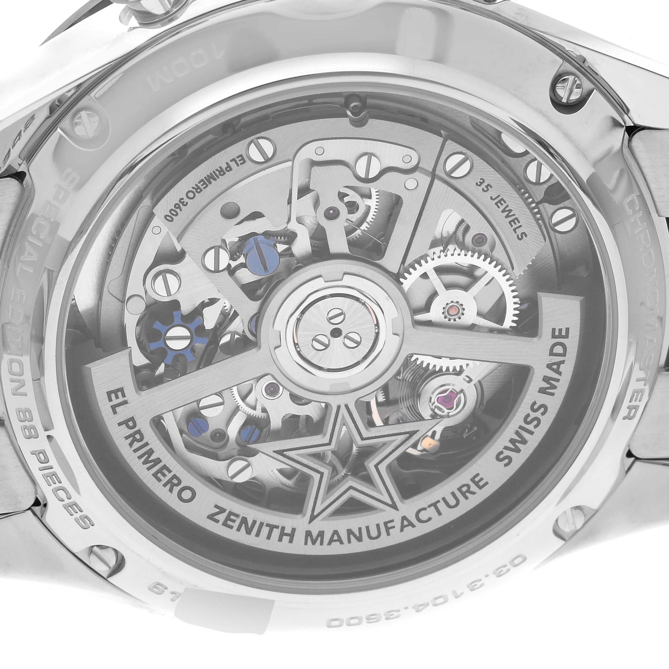 Zenith Chronomaster Sport Yoshida Limited Edition Steel Mens Watch 03.3104.3600 For Sale 2