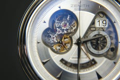 Zenith "Chronomaster XXT Open Grande Date" Stainless Steel Wristwatch