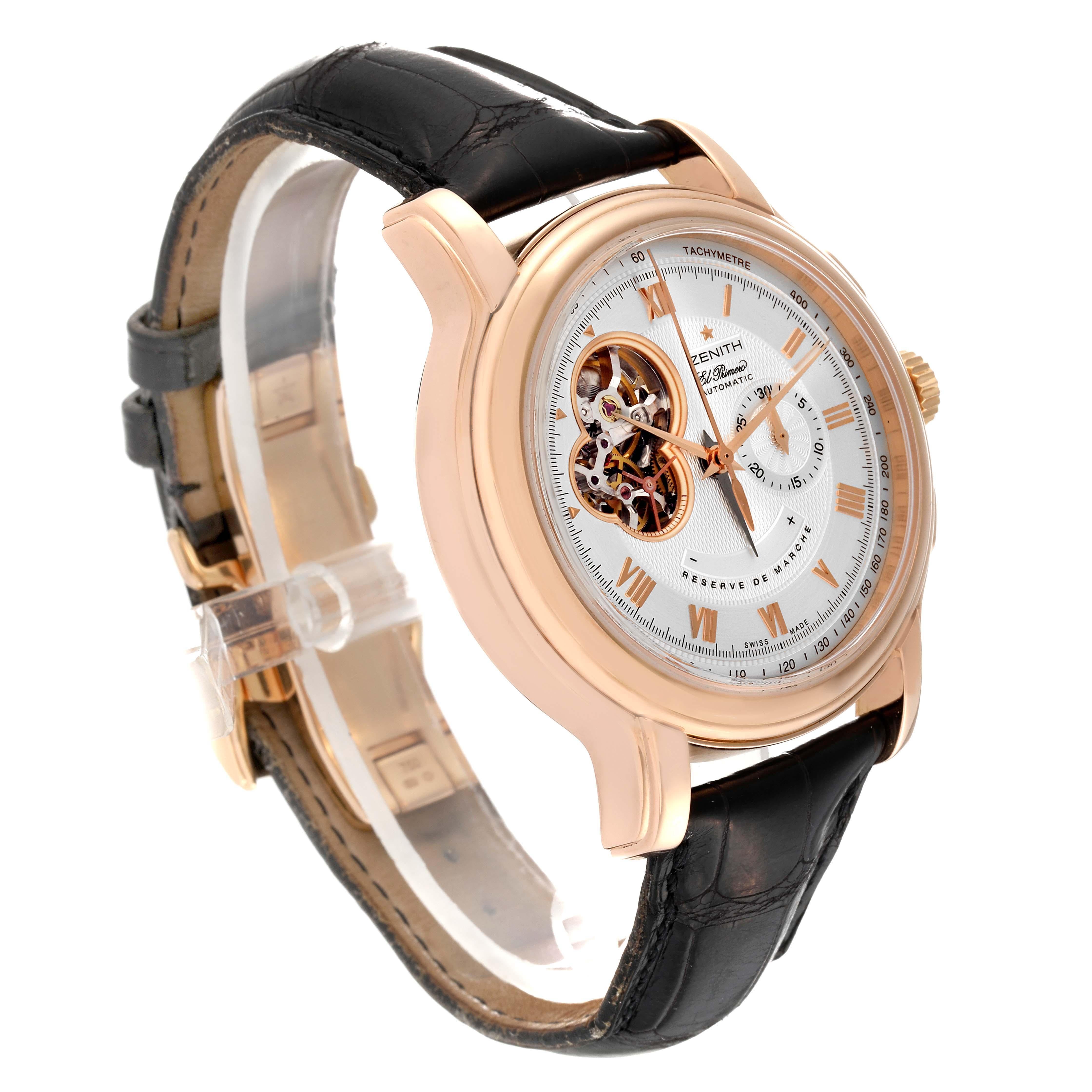 Zenith Chronomaster XXT Open Rose Gold Mens Watch 18.1260.4021 Box Papers For Sale 3