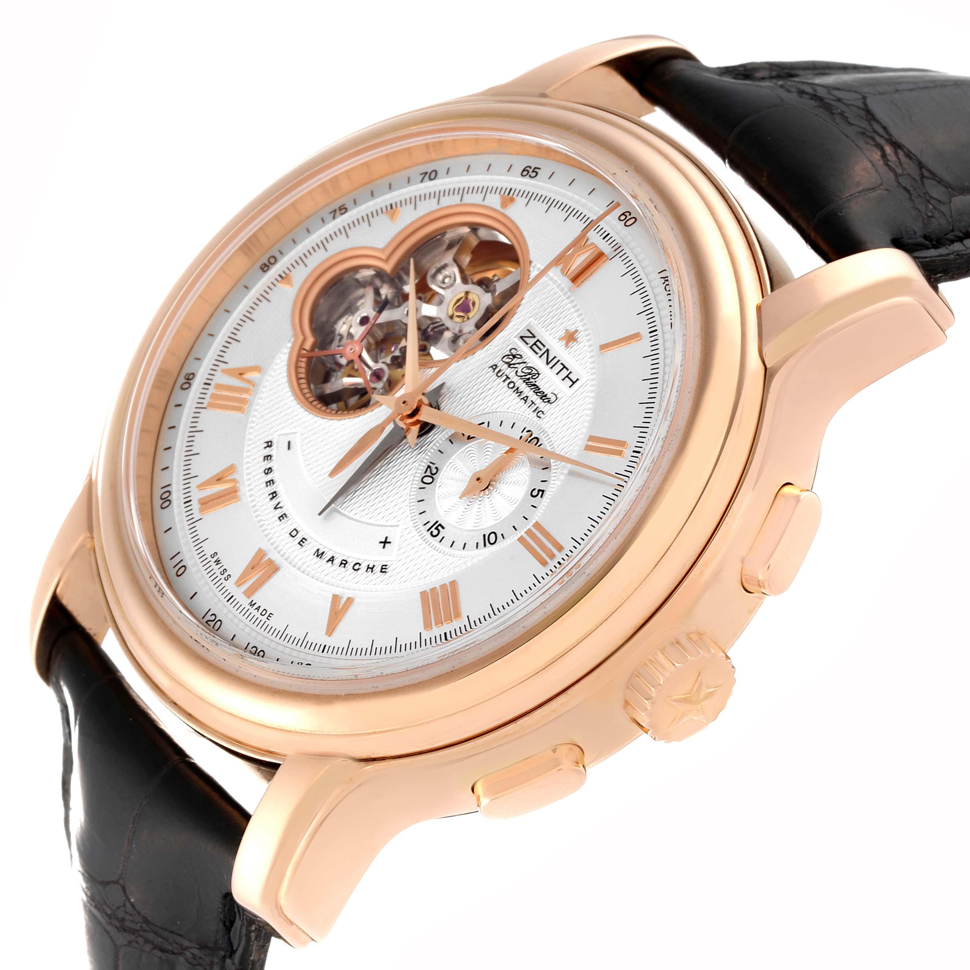 Zenith Chronomaster XXT Open Rose Gold Mens Watch 18.1260.4021 Box Papers For Sale 4