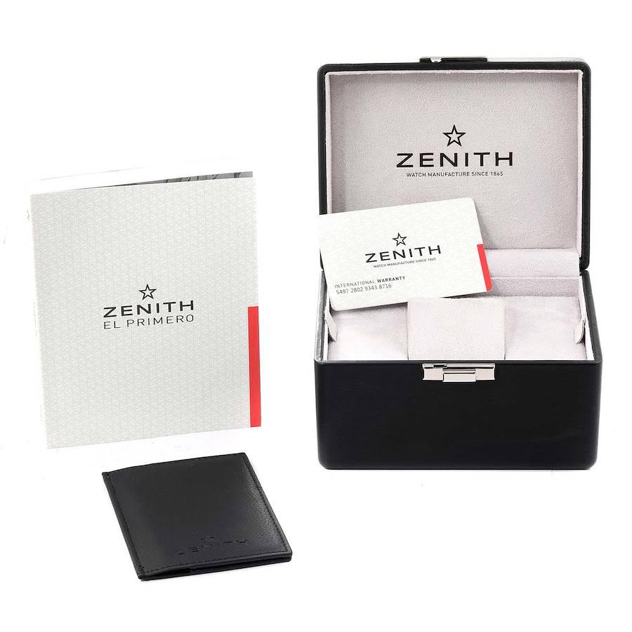 Zenith Cronometro Tipo CP-2 Flyback Stahl-Herrenuhr 11,2240.405 Boxkarte im Angebot 8