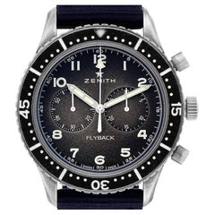 Zenith Cronometro Tipo CP-2 Flyback Acero Reloj Caballero 11.2240.405 Caja Tarjeta
