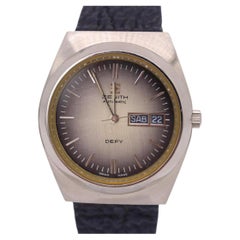 Zenith Defy 01-0060-345 38mm – Blue/Grey “Linen” Dial – Original Sharkskin Strap