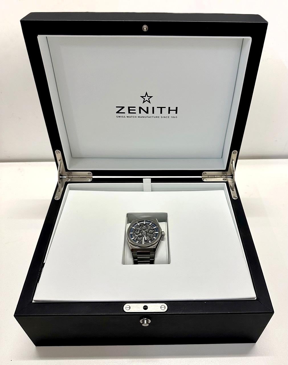 ZENITH DEFY Chronograph Limited Edition Skeleton Ausstellung Herrenuhr aus Titan im Angebot 1