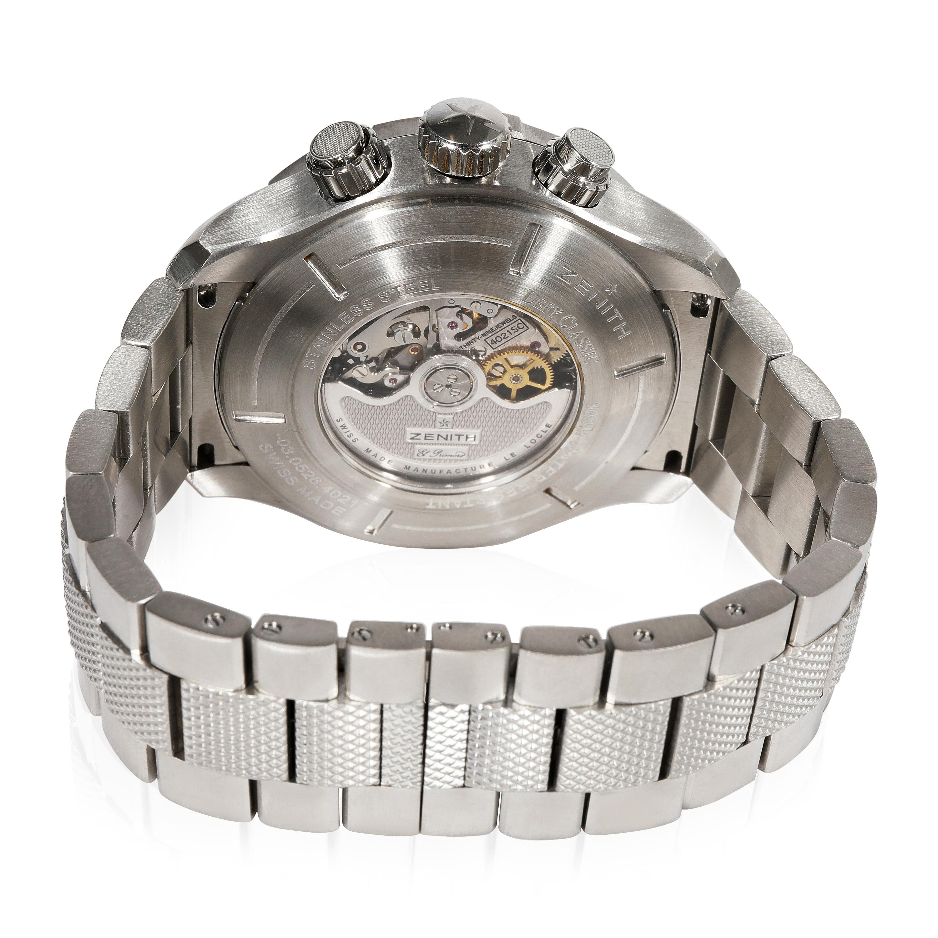 Zenith Defy Classic 03.0526.4021 pour hommes  Acier inoxydable

SKU : 120500

DÉTAILS PRIMAIRES
Marque : Zenith
Modèle : Defy Classic
Pays d'origine : Suisse
Type de mouvement : Mécanique : à remontage manuel
Année de fabrication : 2010
Année de
