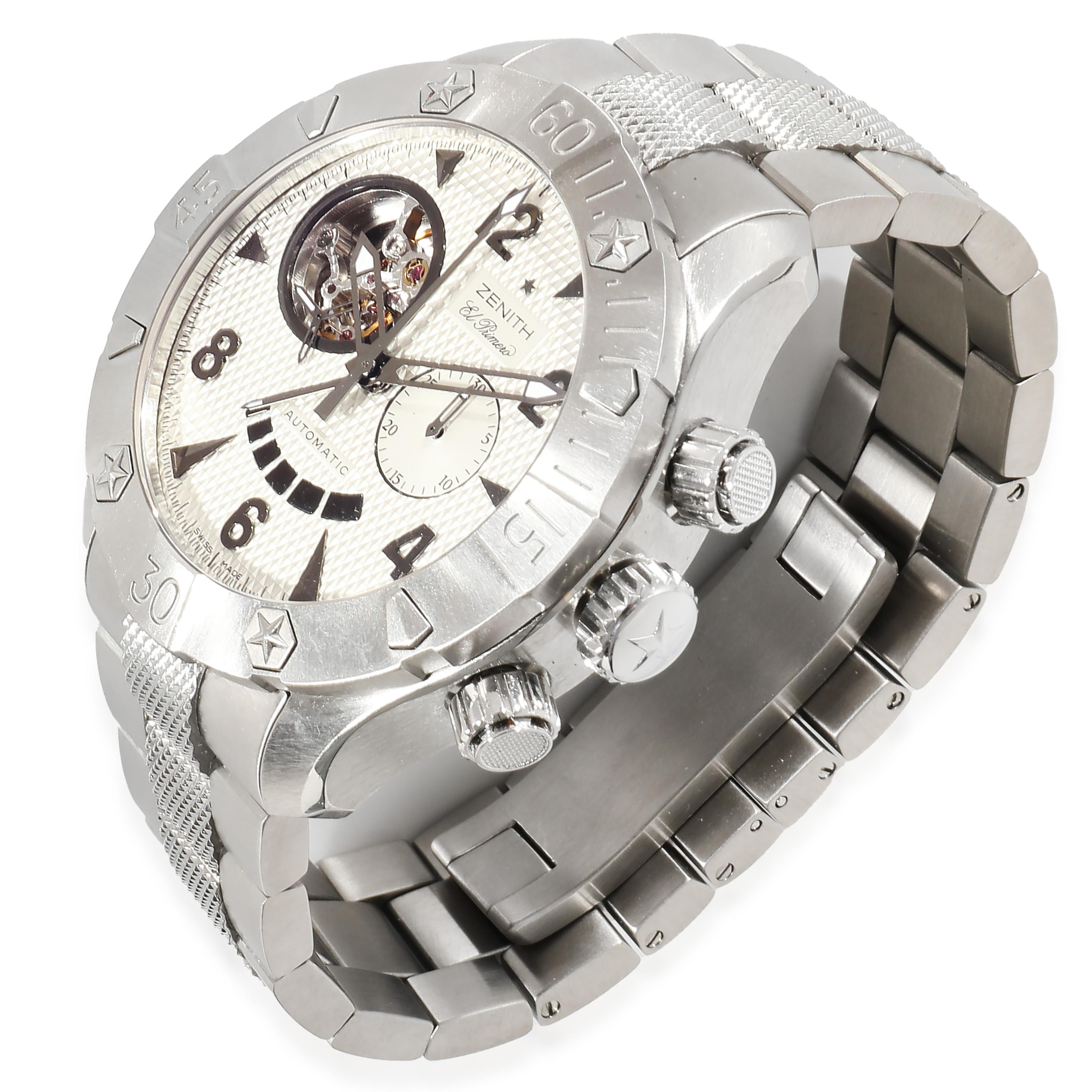 Zenith Defy Classic 03.0526.4021 pour hommes  Acier inoxydable Excellent état - En vente à New York, NY