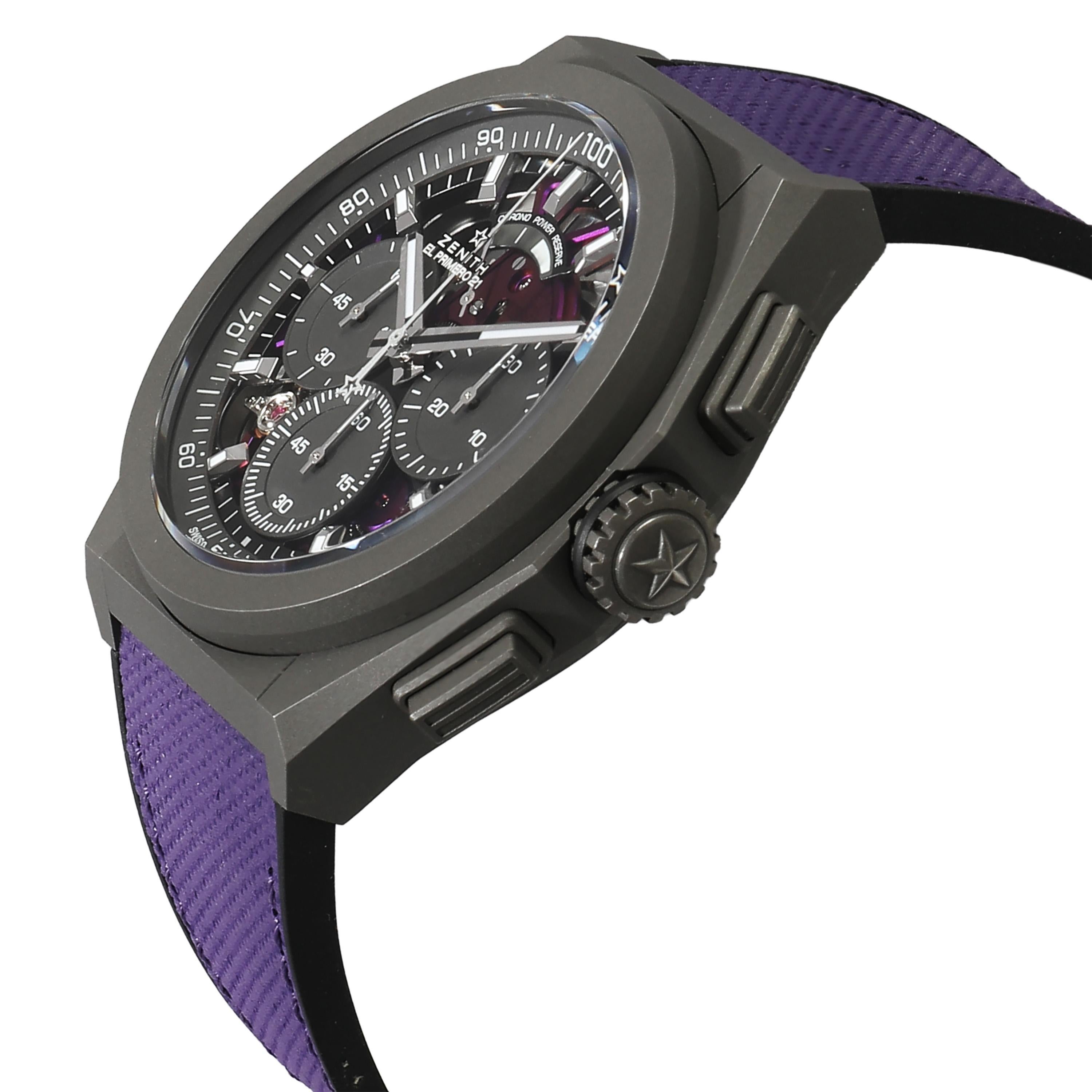 Zenith Defy El Primero 21 97.9001.9004/80.R922 pour hommes  Titane Excellent état à New York, NY