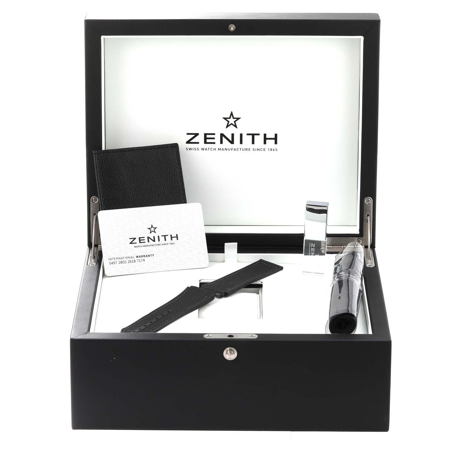 Zenith Defy El Primero 21 Carbon Fibre Mens Watch 10.9000.9004 Box Card For Sale 1